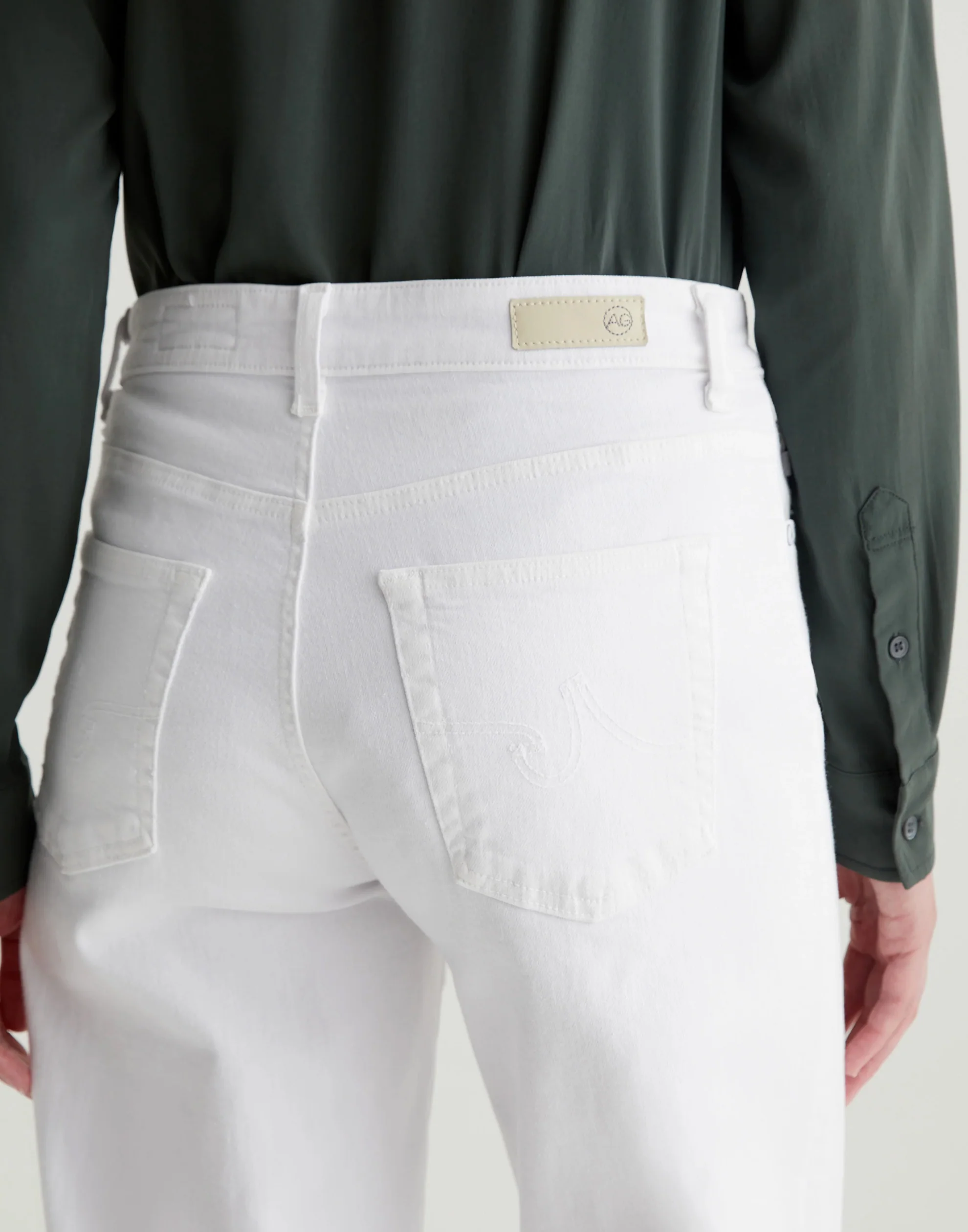 Gallery White Saige Wide Leg Crop Jeans - Image 4