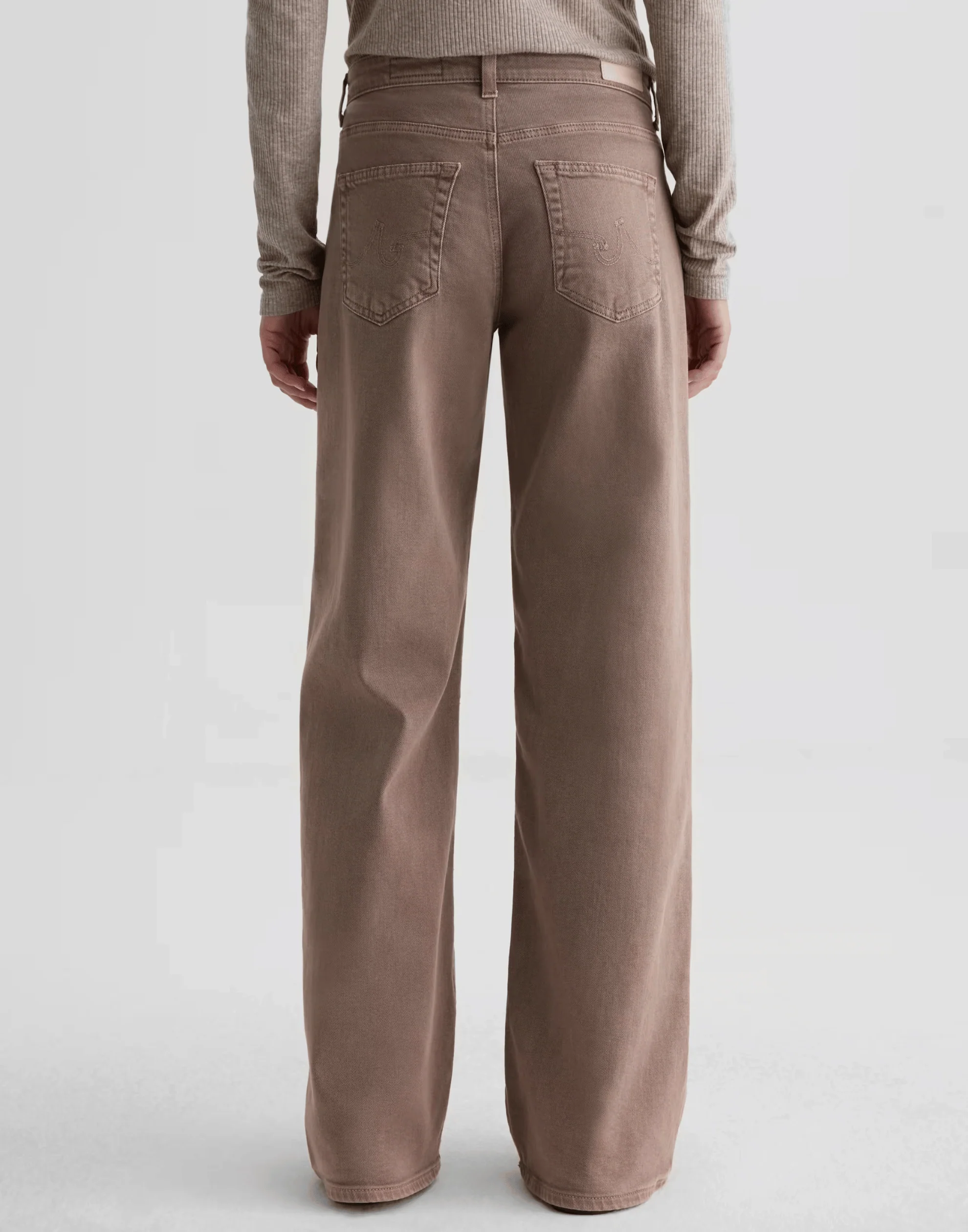 Sulfur Taupe Grey Low-Rise Adria Jeans - Image 7