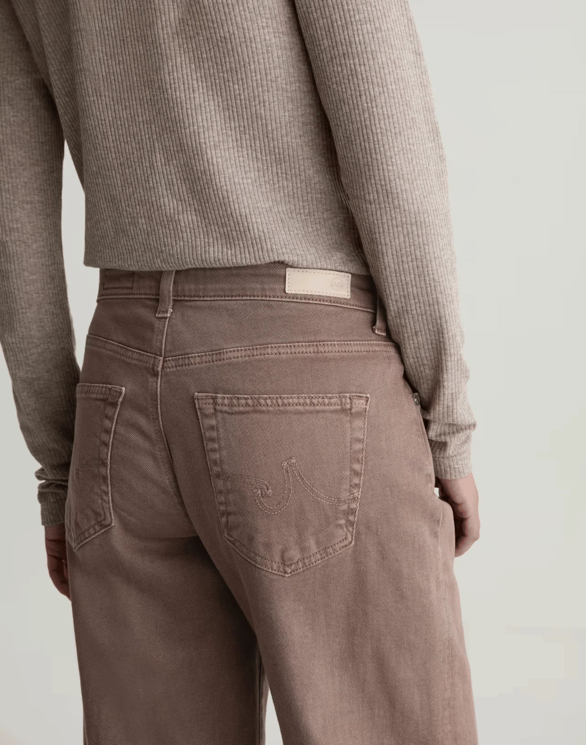 Sulfur Taupe Grey Low-Rise Adria Jeans - Image 8