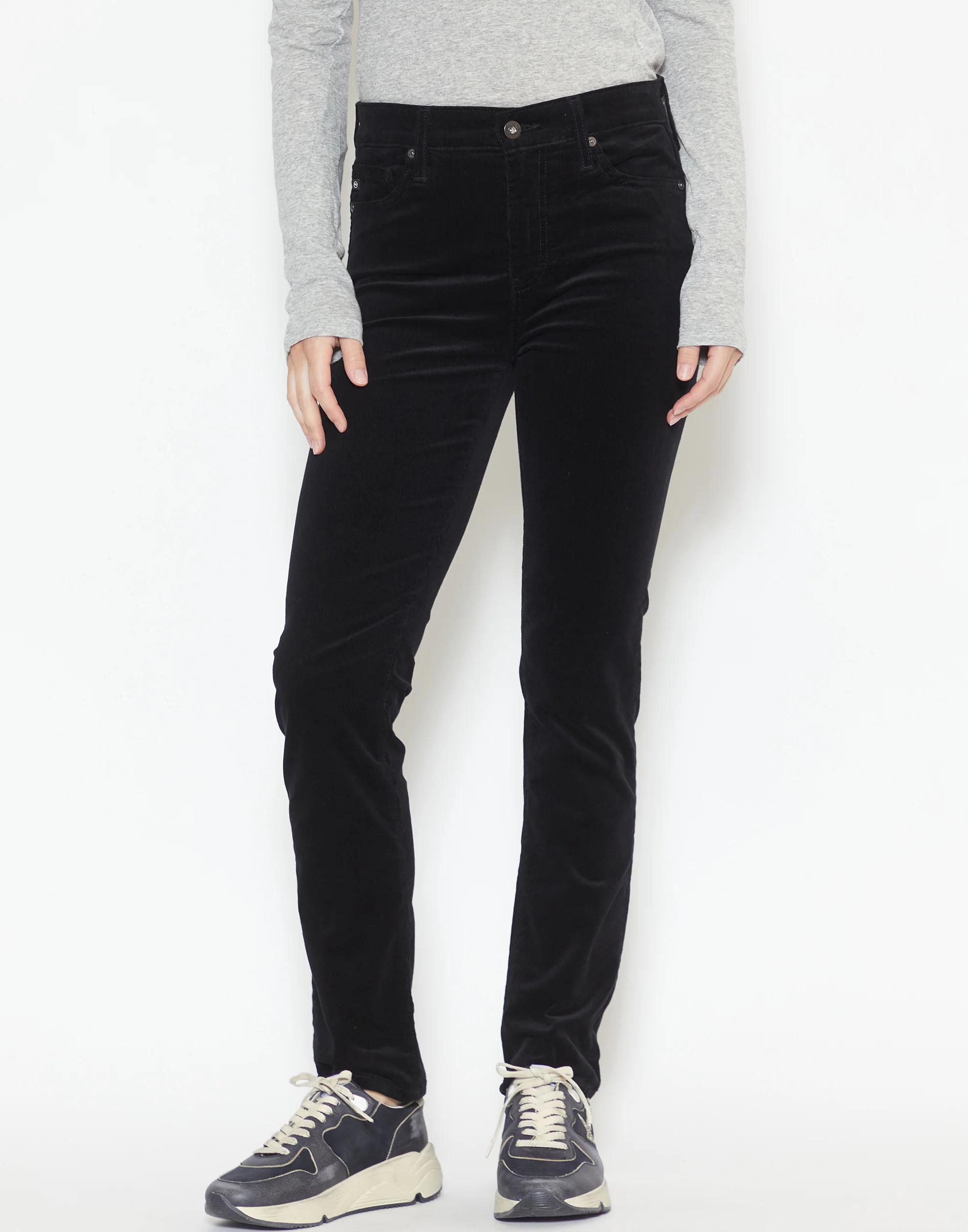 Super Black Corduroy Mari Mid Rise Jeans - Image 3