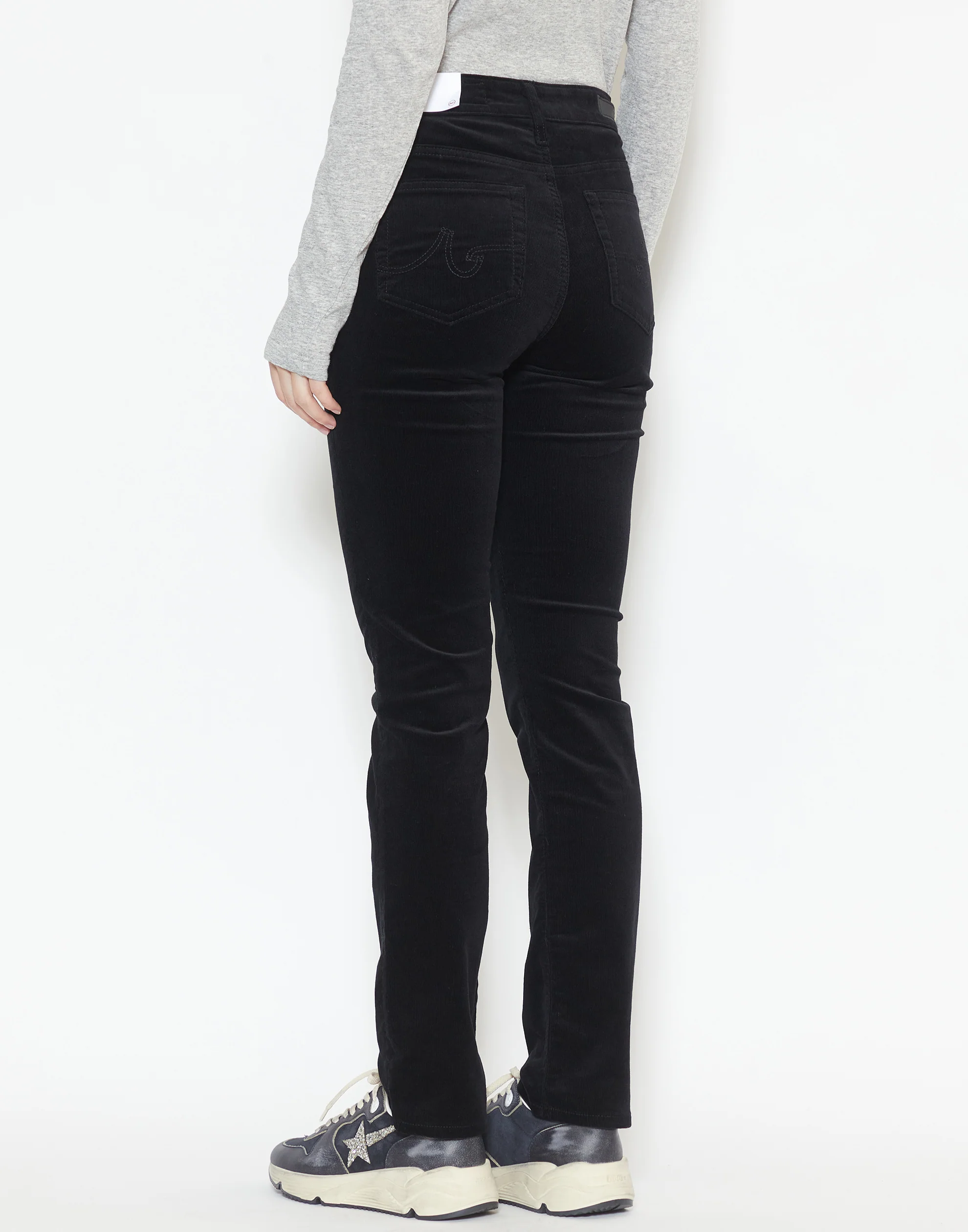 Super Black Corduroy Mari Mid Rise Jeans - Image 4