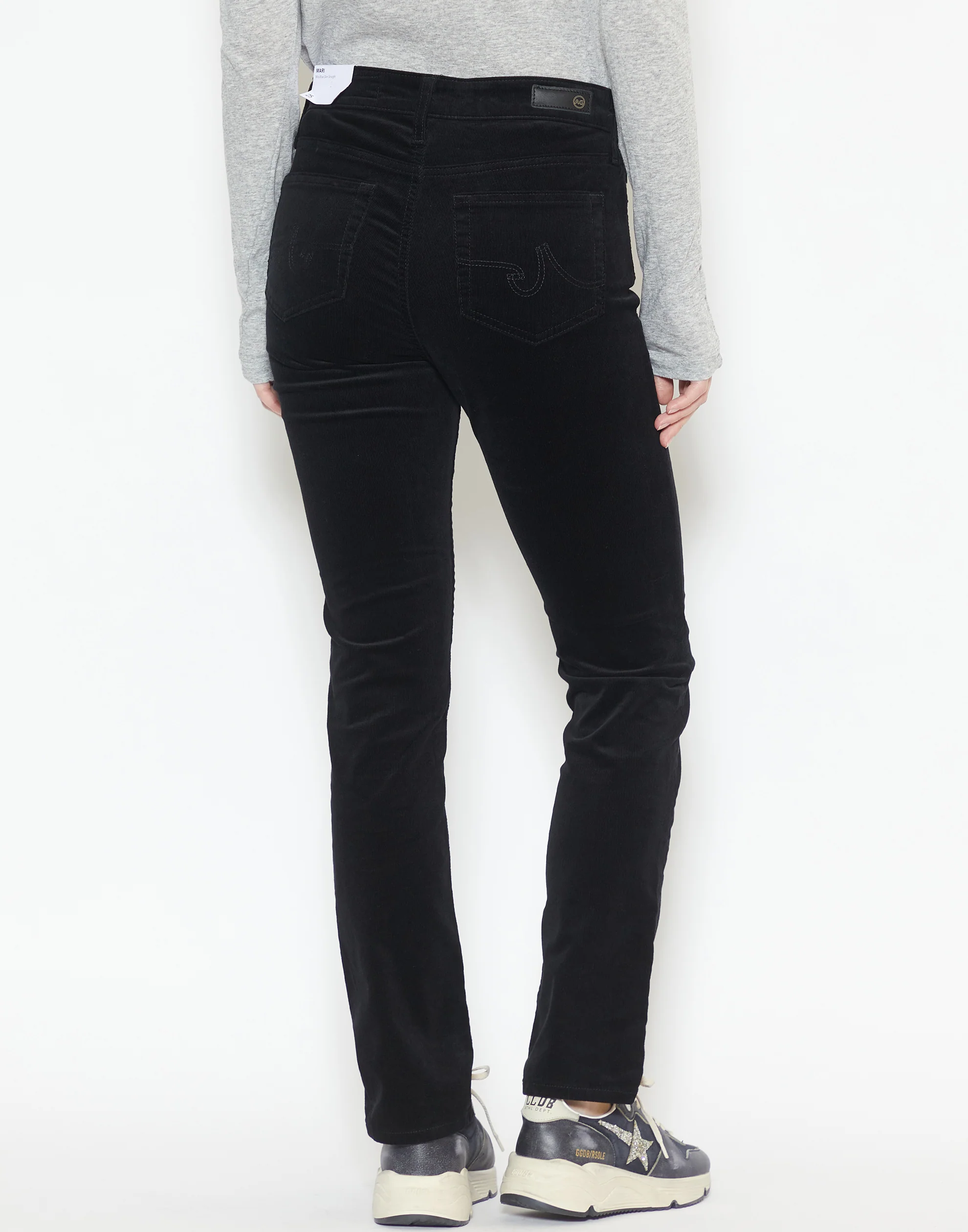 Super Black Corduroy Mari Mid Rise Jeans - Image 5