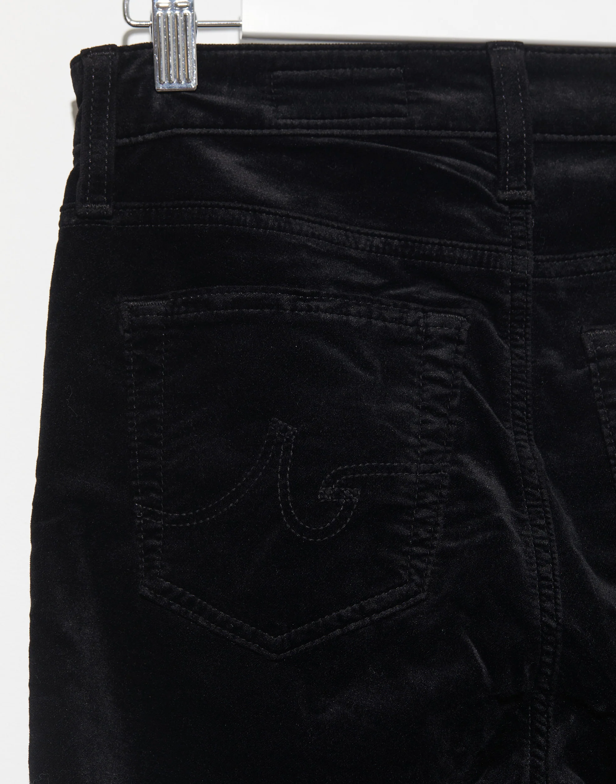 Super Black Velvet High-Rise Mari Jeans - Image 4