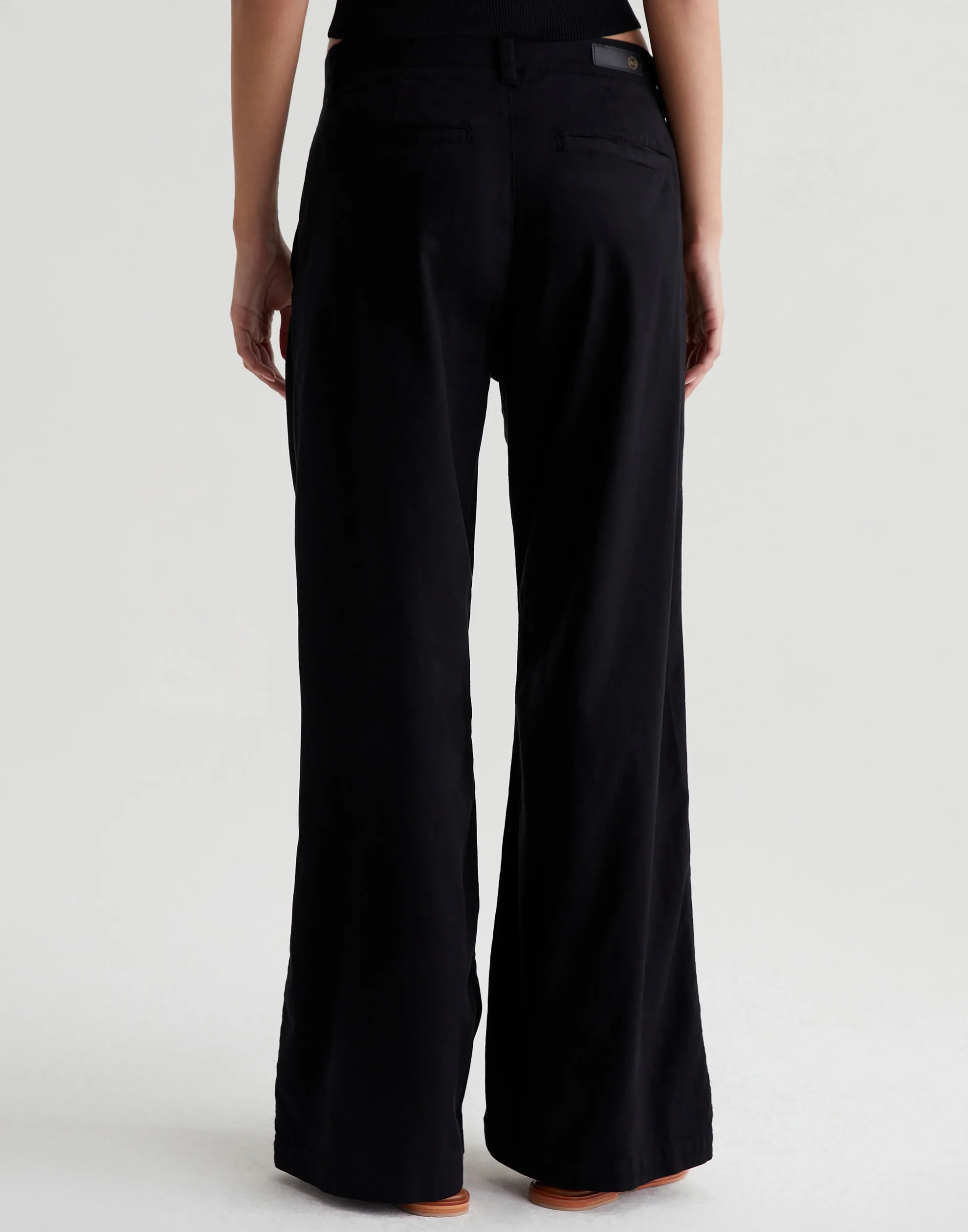 Super Black Wide Leg Caden Trousers - Image 4