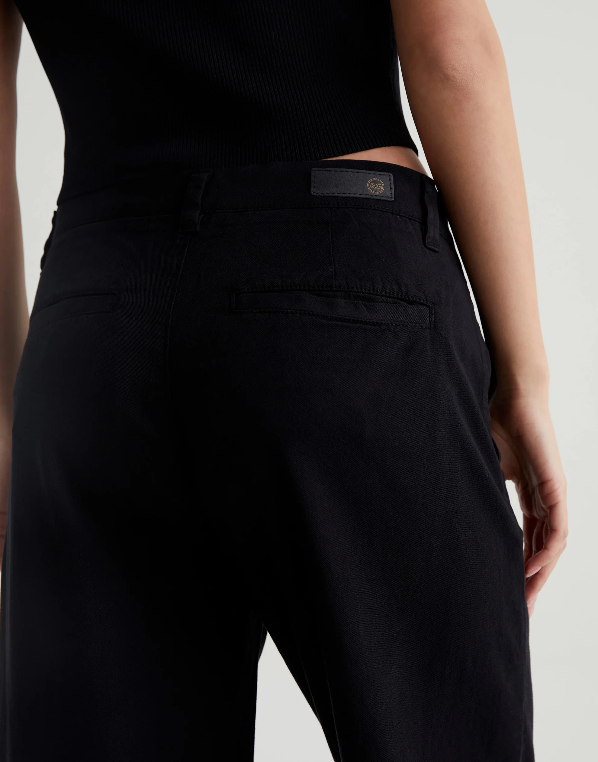 Super Black Wide Leg Caden Trousers - Image 5