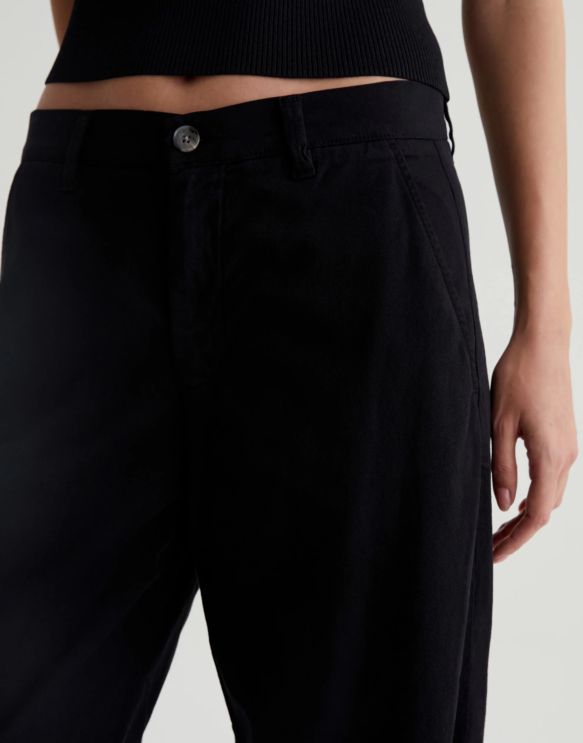 Super Black Wide Leg Caden Trousers - Image 6