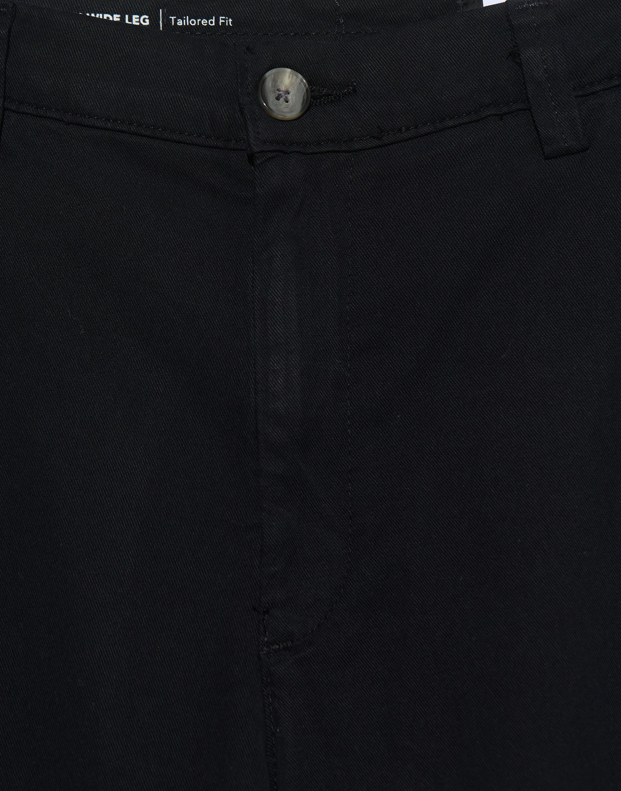 Super Black Wide Leg Caden Trousers - Image 7