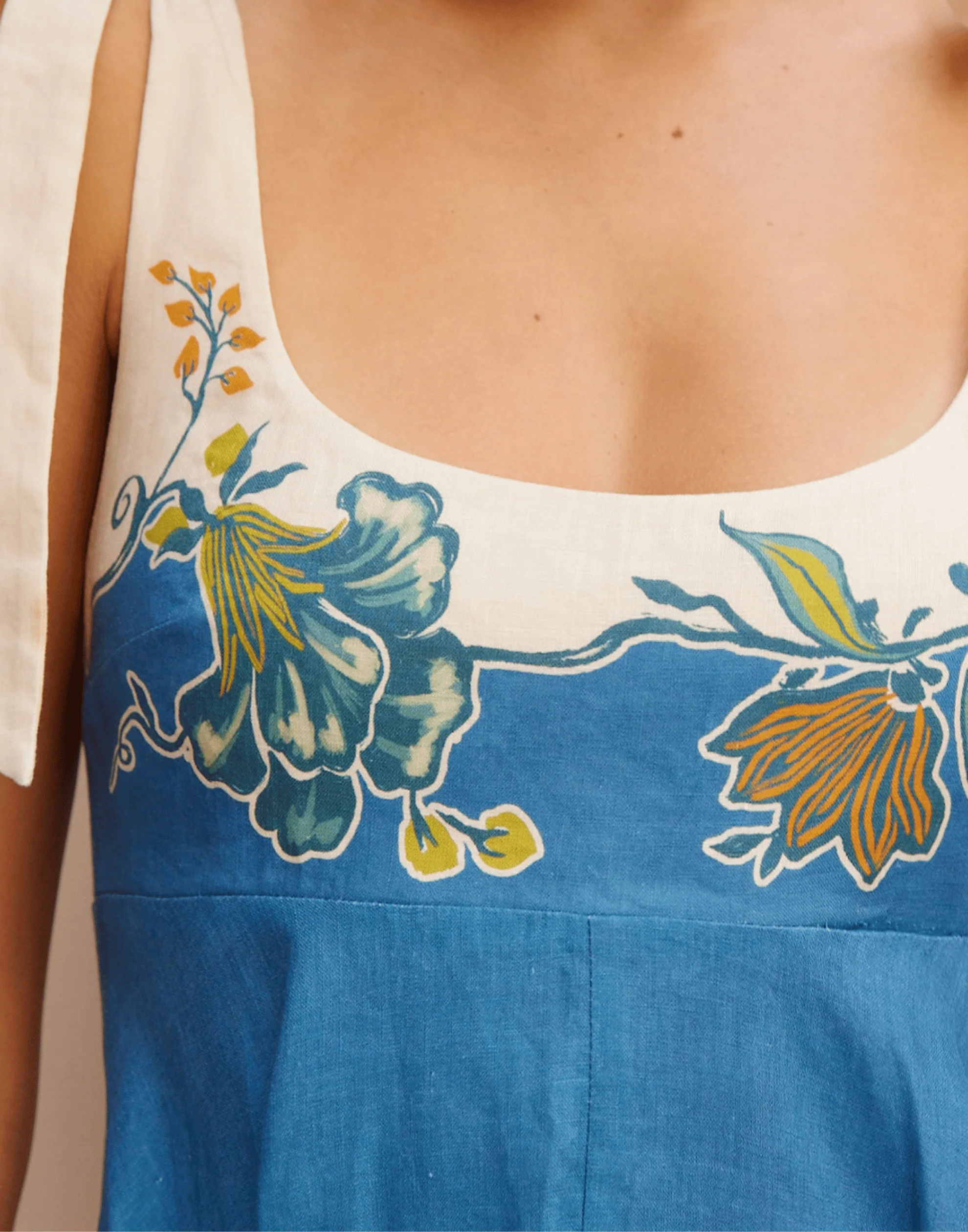 Printed Linen Luda Ballet Sundress - Image 5