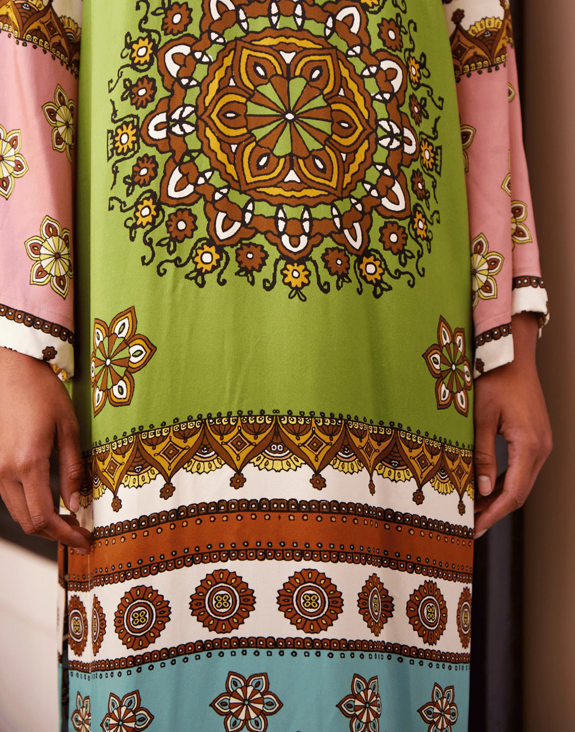 Printed Silk Contina Midi Dress - Image 5