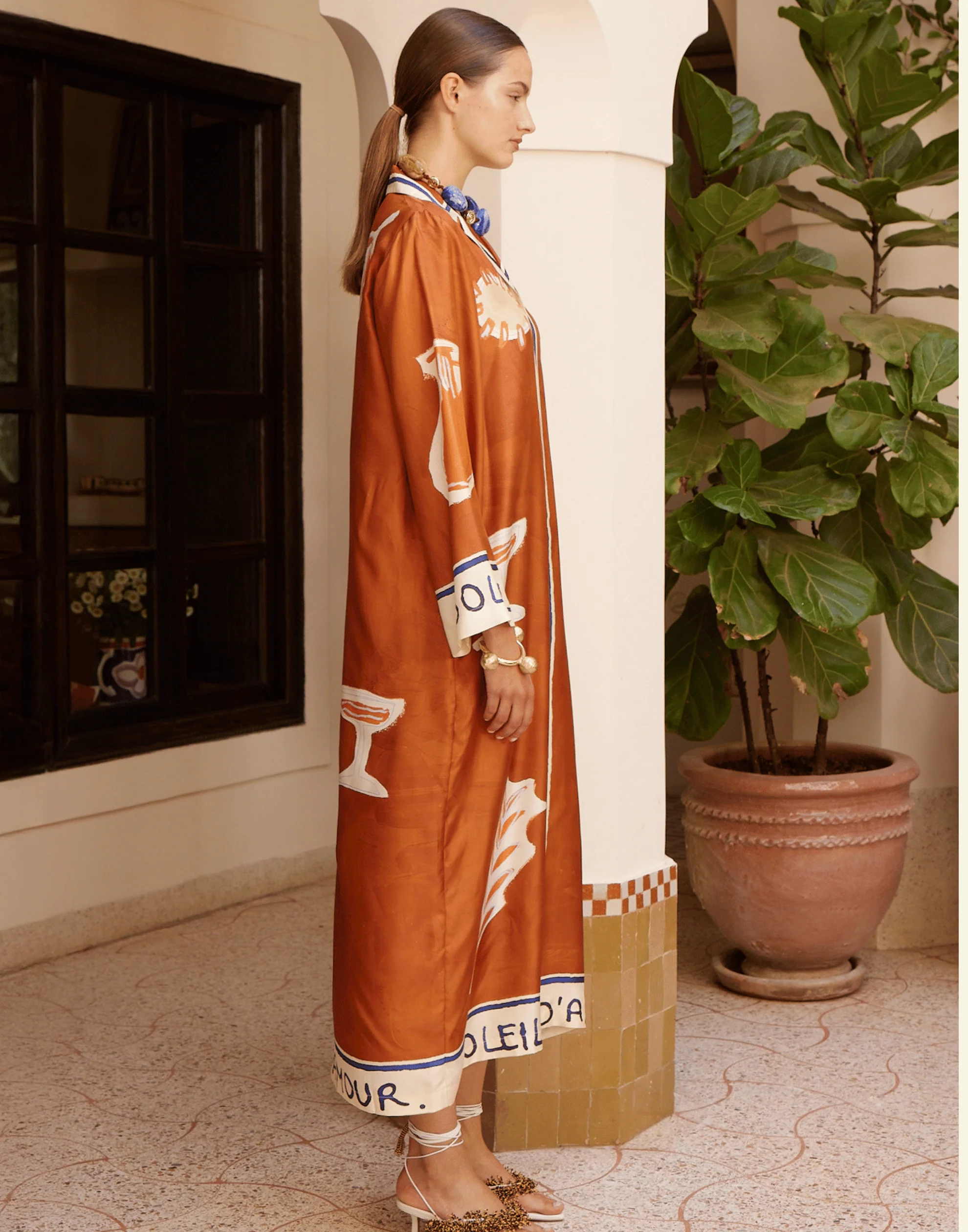 Printed Silk Soleil D’amour Shirt Dress - Image 4