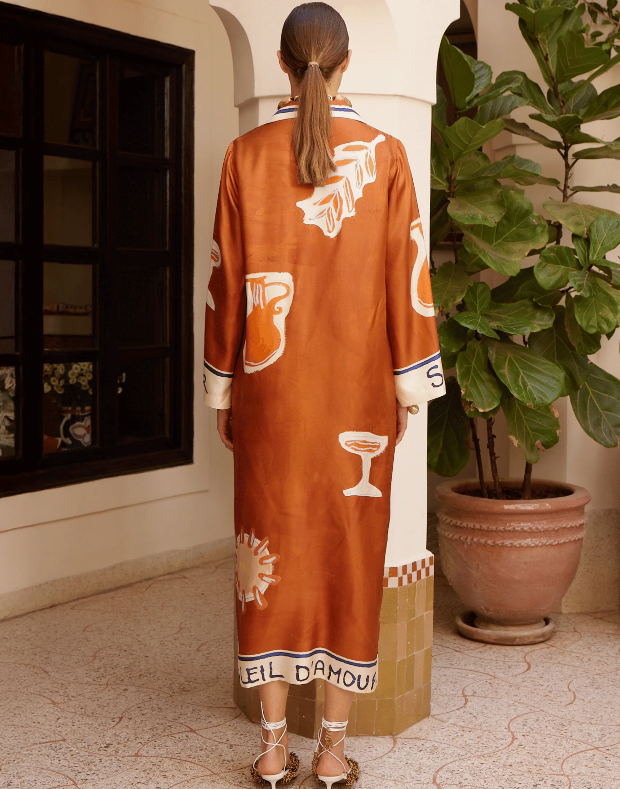 Printed Silk Soleil D’amour Shirt Dress - Image 5