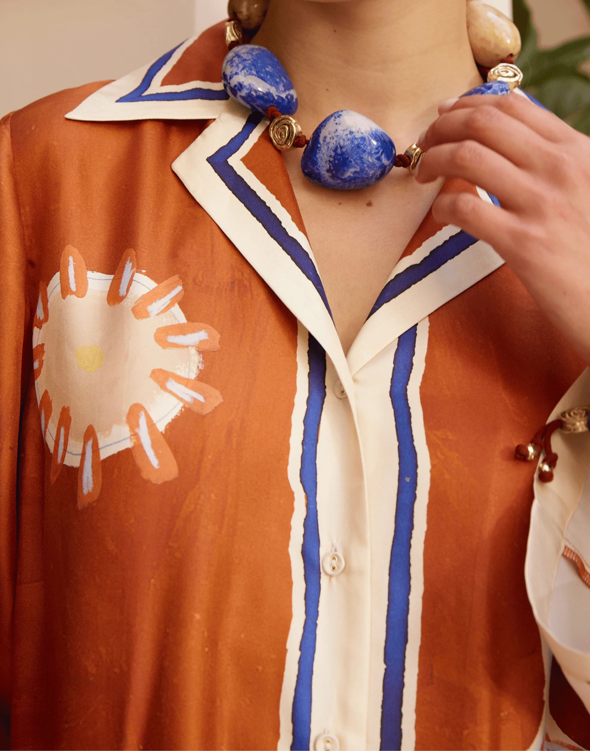 Printed Silk Soleil D’amour Shirt Dress - Image 6