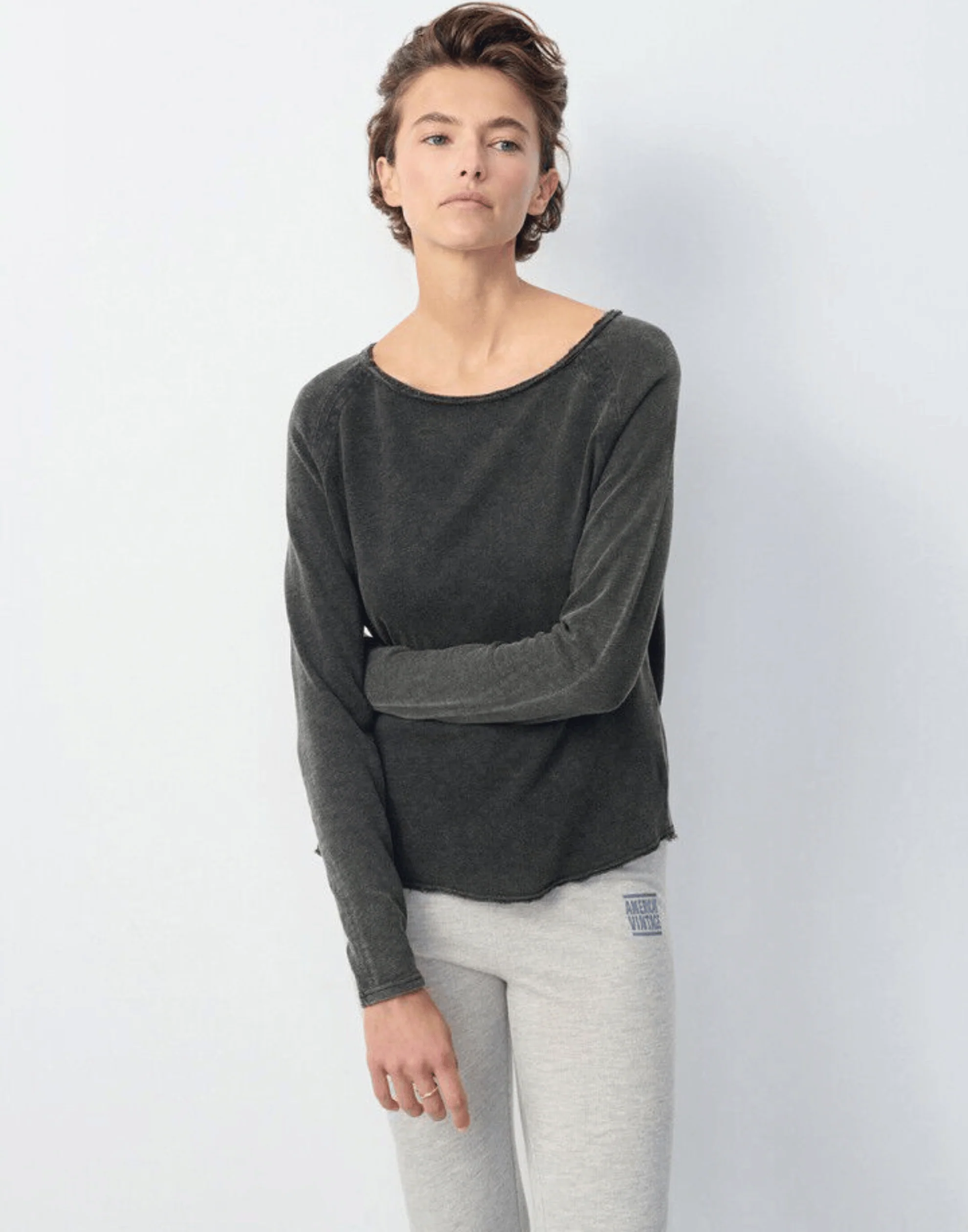 Black Cotton Sonoma Long Sleeve T-Shirt - Image 2