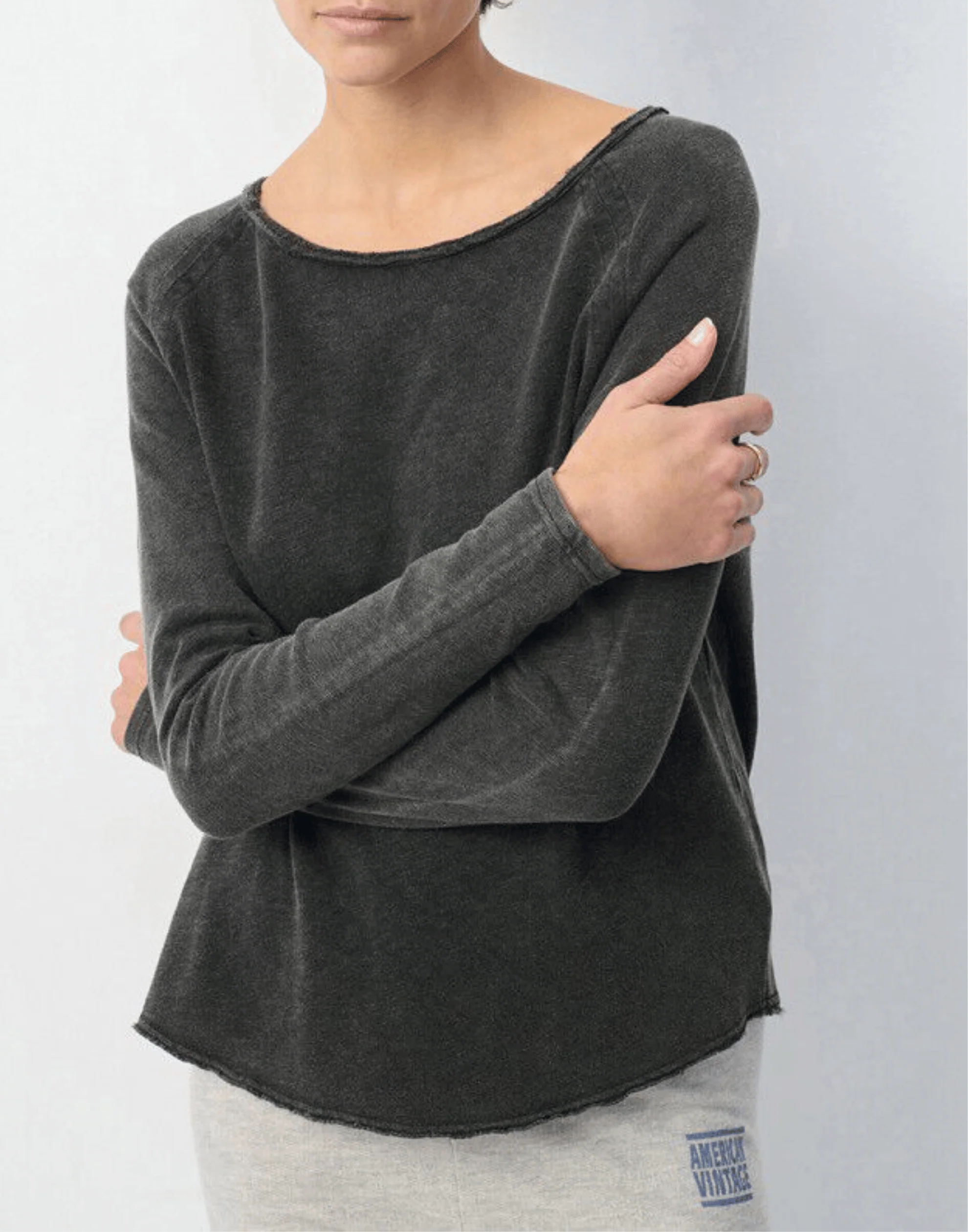 Black Cotton Sonoma Long Sleeve T-Shirt - Image 6