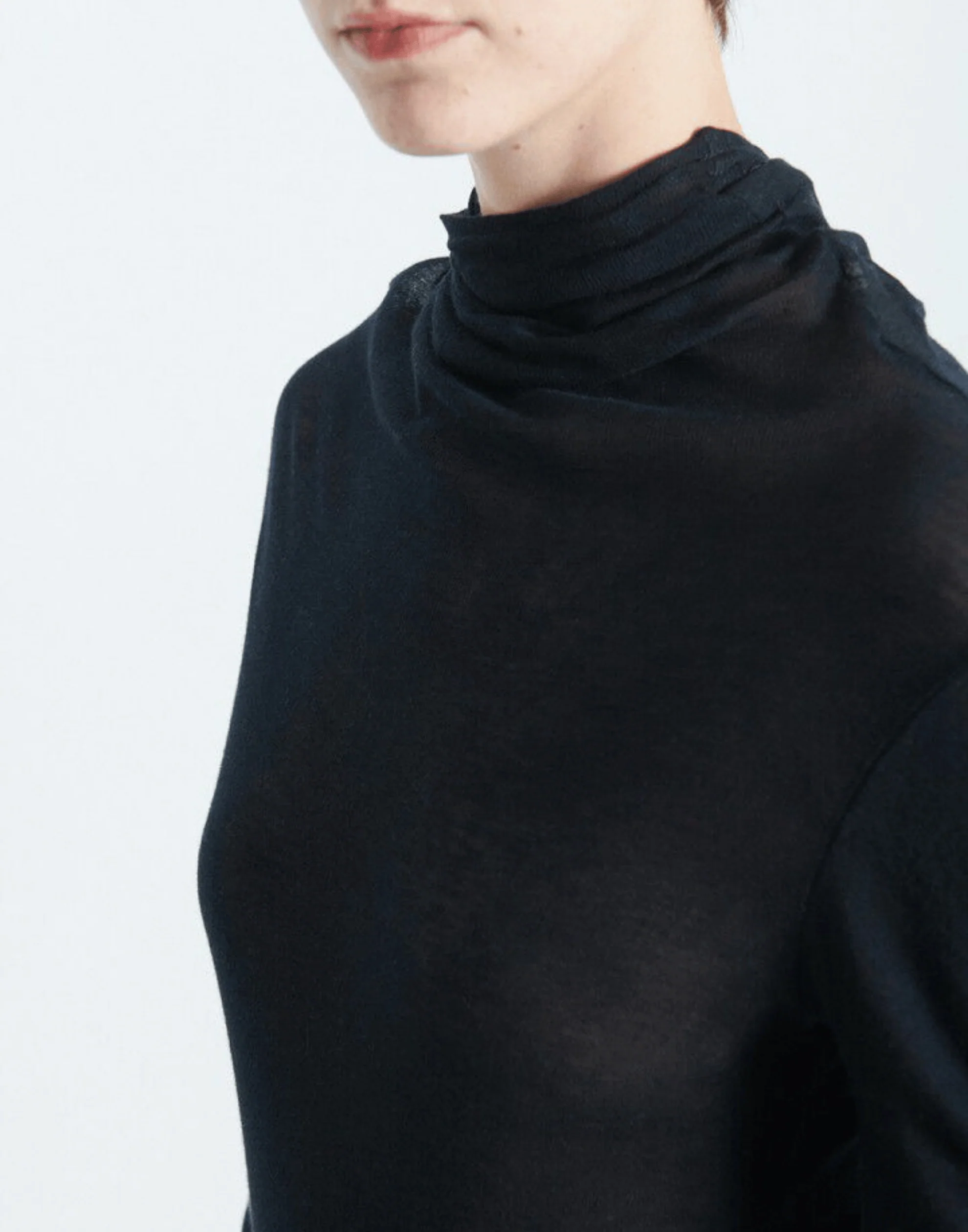 Black Supima Cotton Long Sleeve Top - Image 5