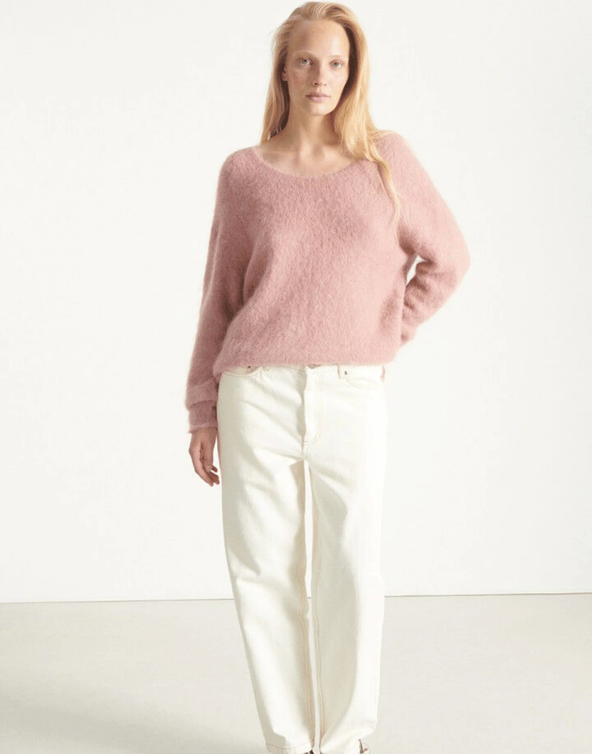 Blush Pink Alpaca Blend Nuny Pullover - Image 2