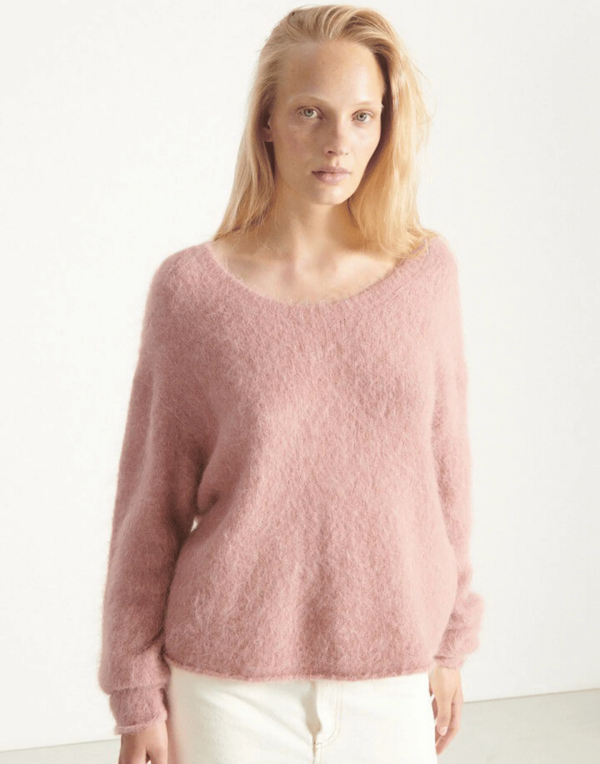 Blush Pink Alpaca Blend Nuny Pullover - Image 3