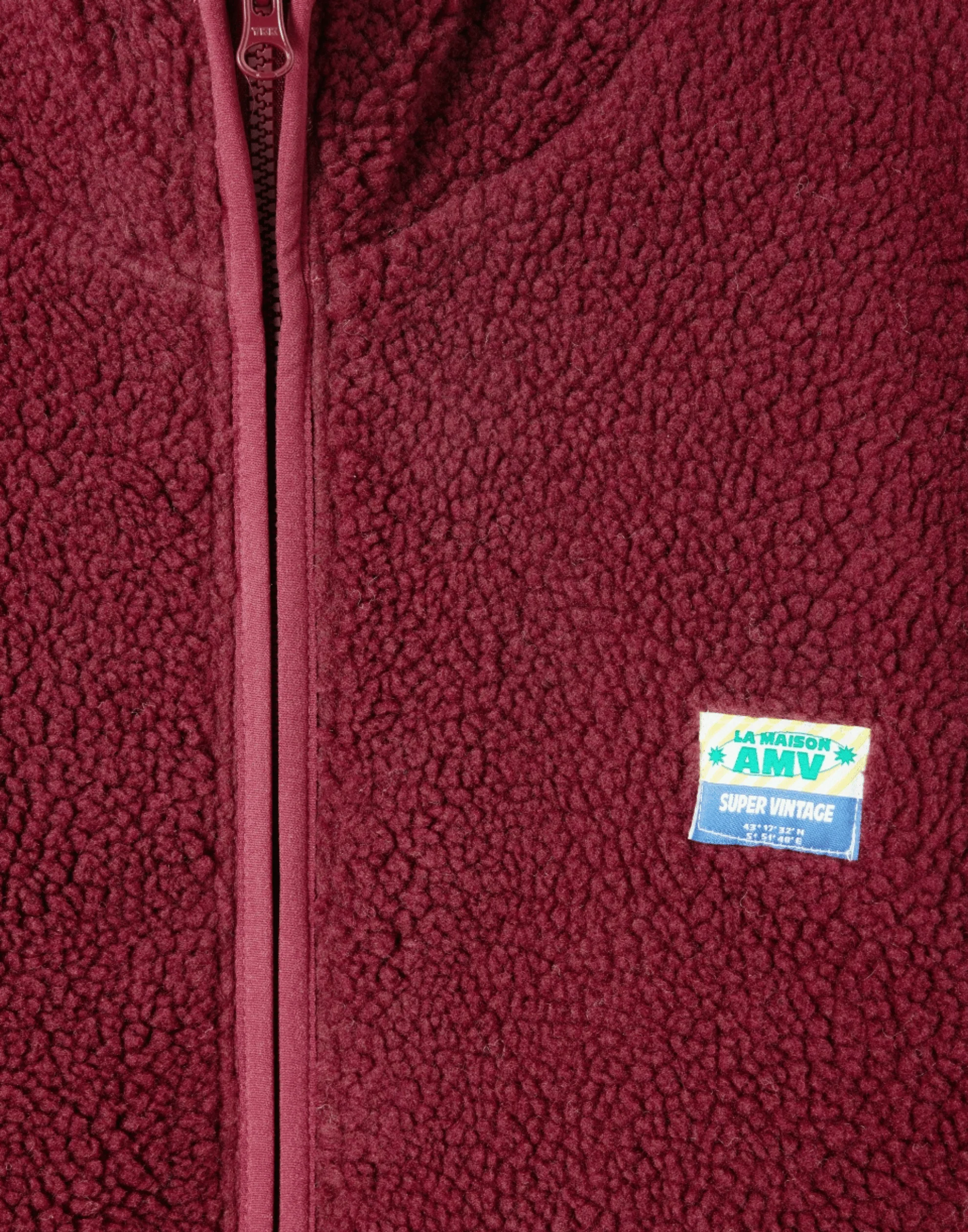 Burgundy Faux Shearling Hocktown Jacket - Image 7