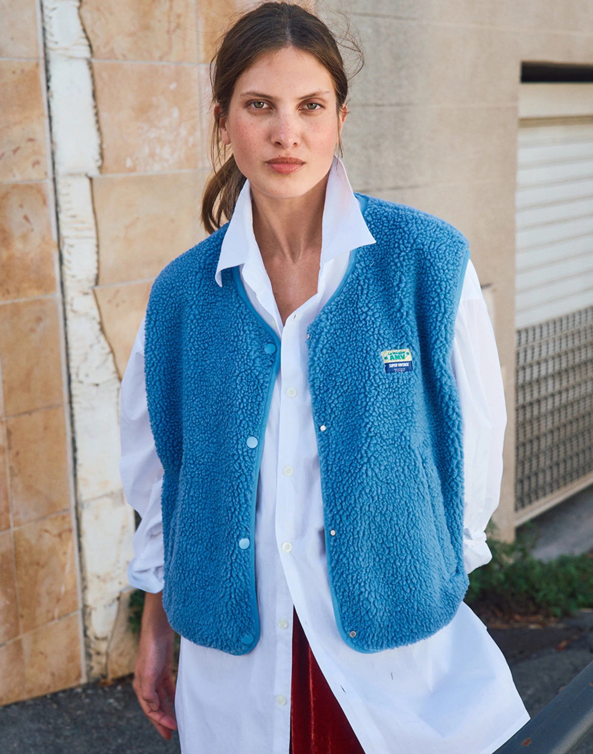 Celestial Faux Shearling Hocktown Vest - Image 3