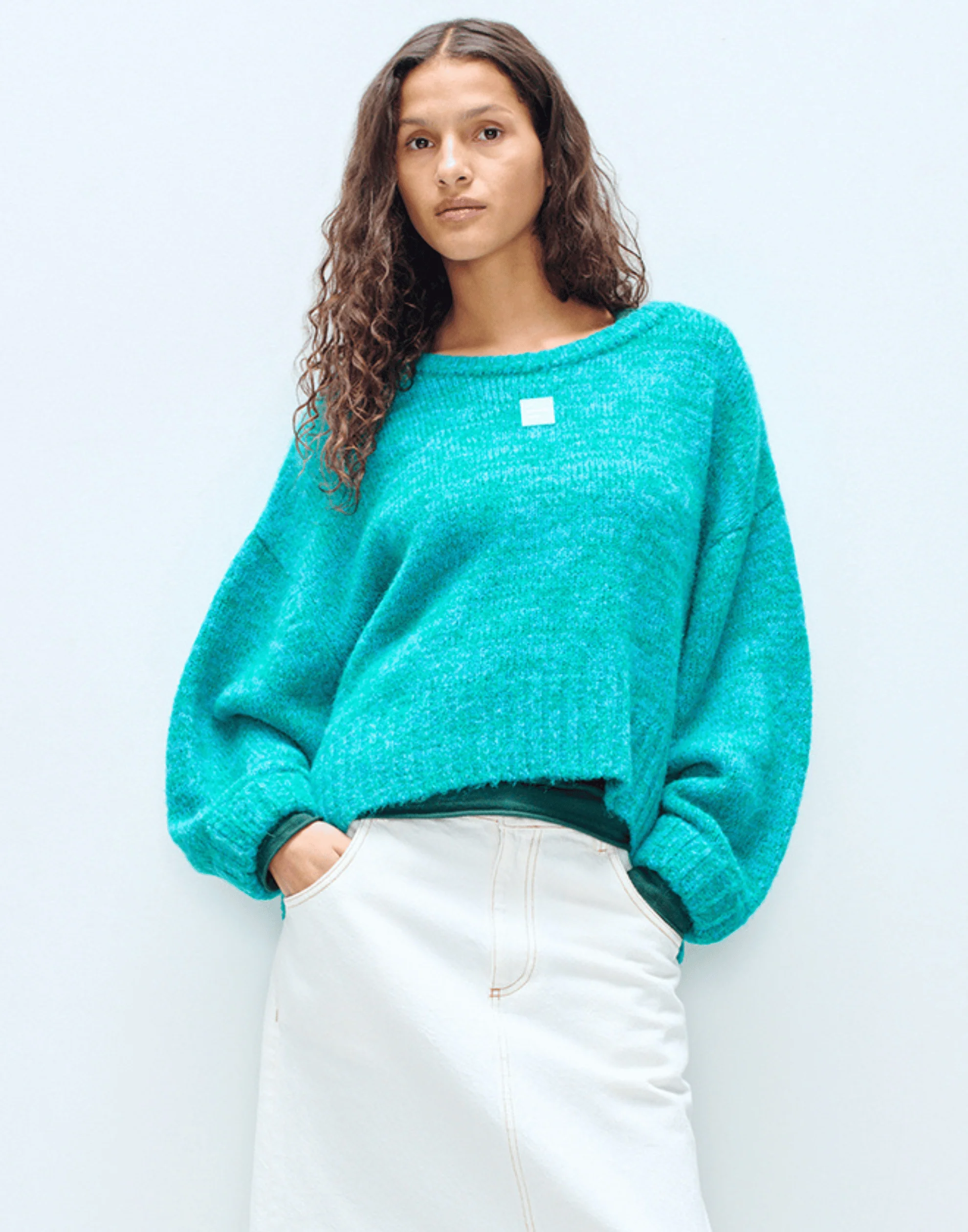 Celestial Melange Wool Blend Boatneck Pullover - Image 6