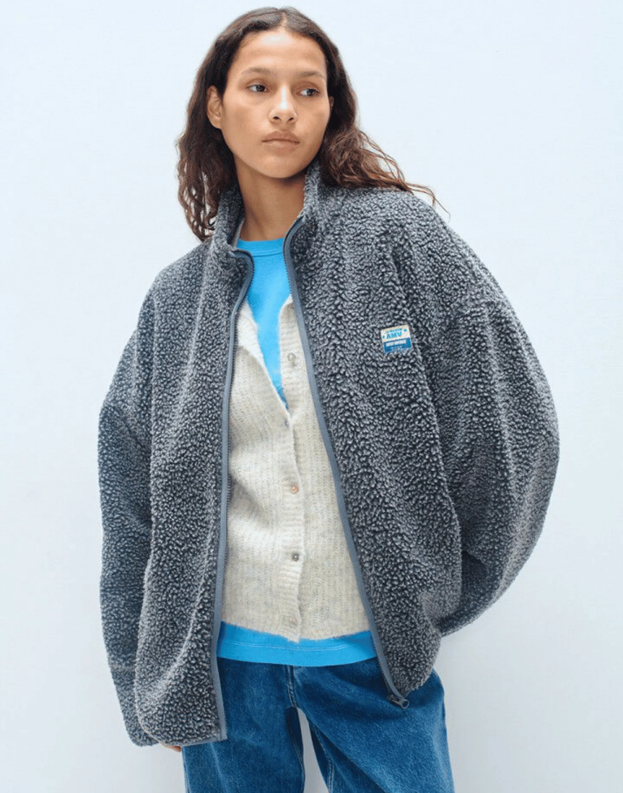 Charcoal Faux Shearling Hocktown Jacket - Image 2