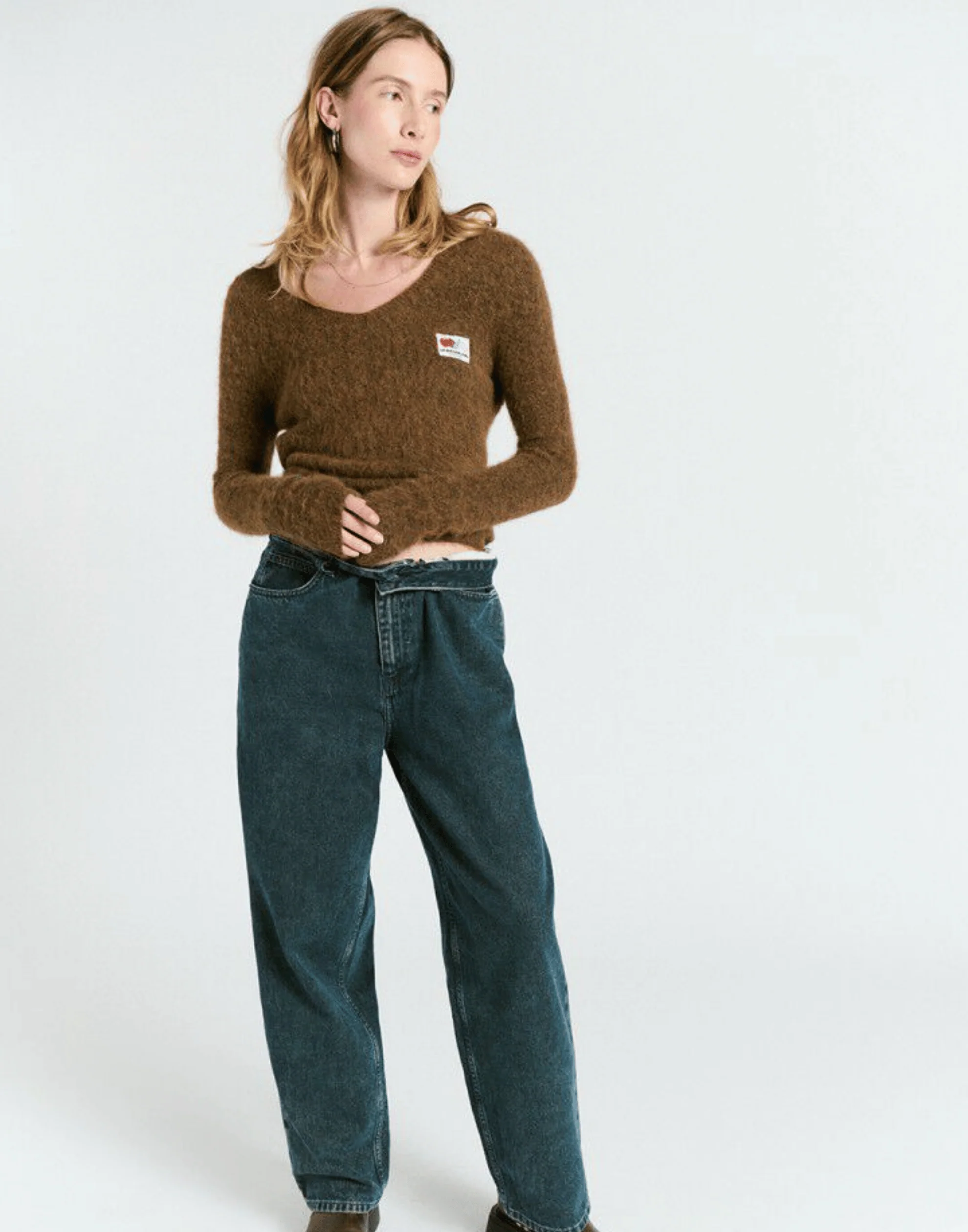 Chestnut Alpaca Blend Nenybay Pullover - Image 3