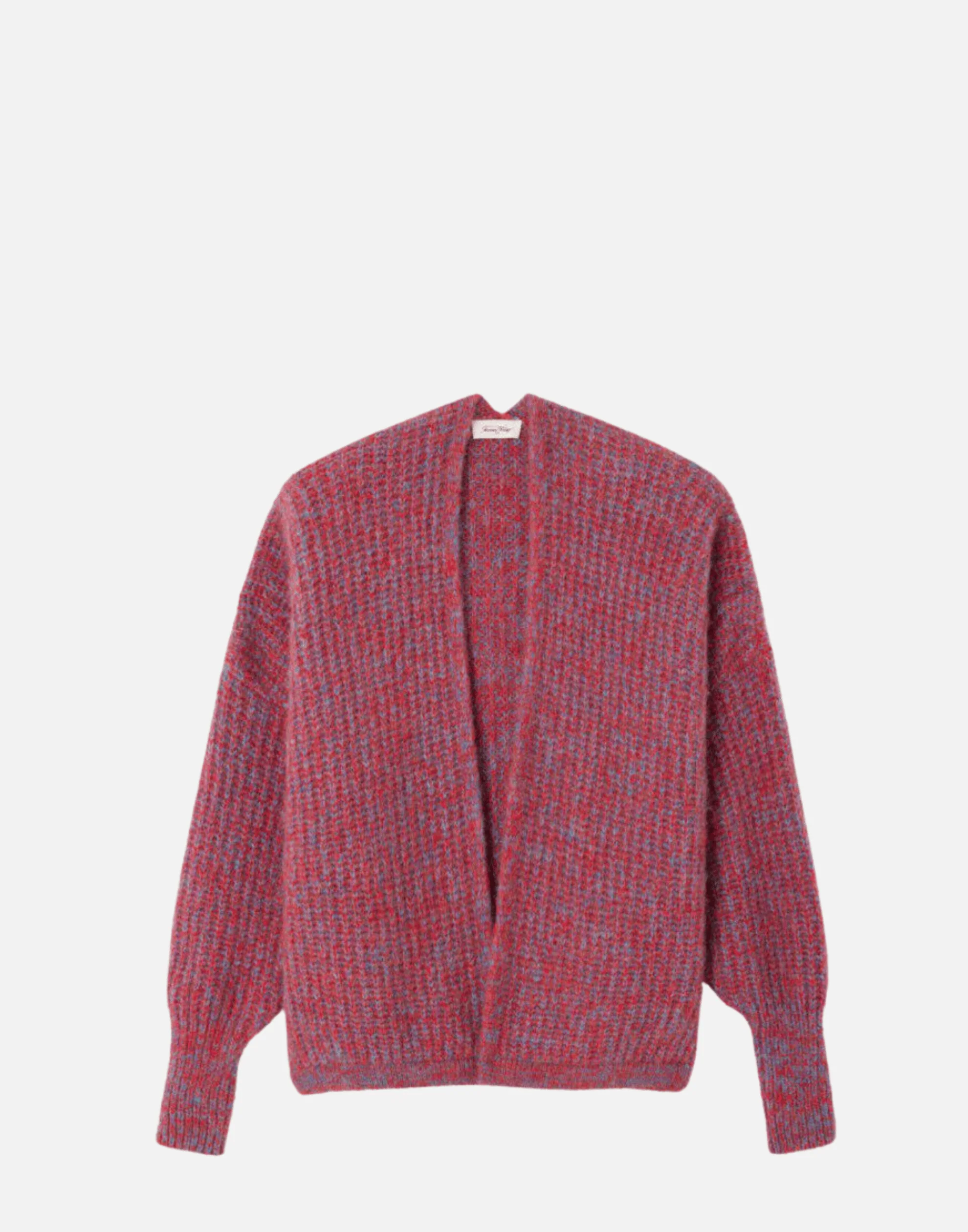 Chilli Red Melange Wool Blend East Cardigan