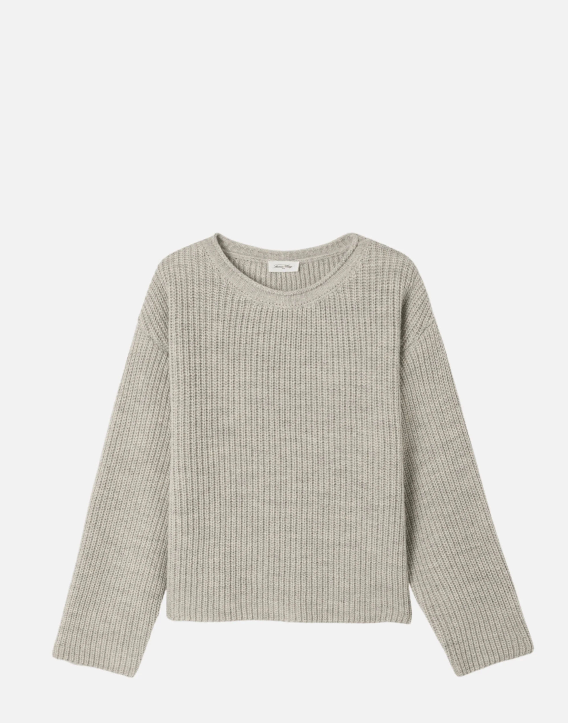 Mist Melange Wool Blend Crashway Pullover