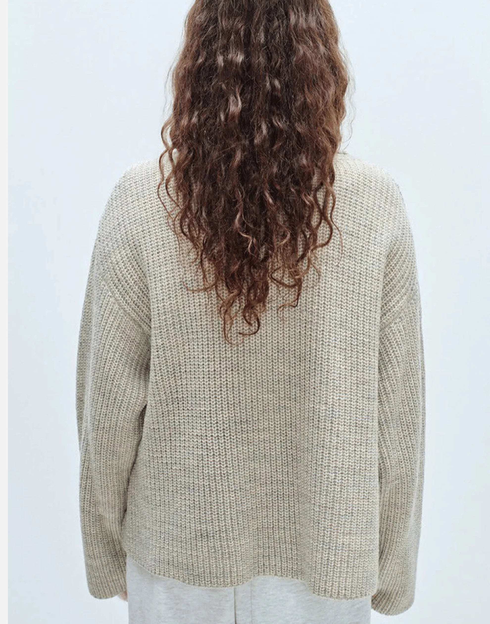 Mist Melange Wool Blend Crashway Pullover - Image 4