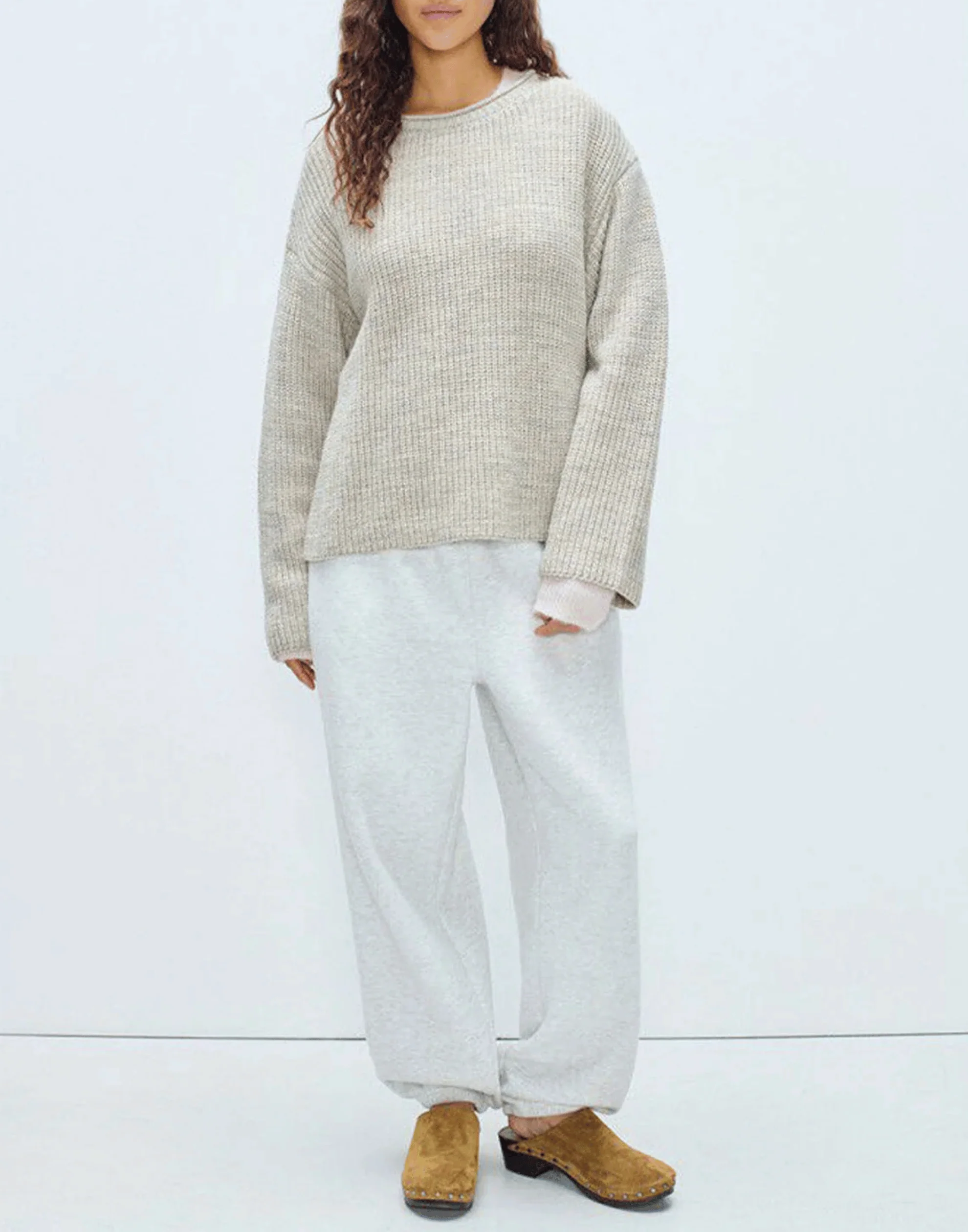 Mist Melange Wool Blend Crashway Pullover - Image 5