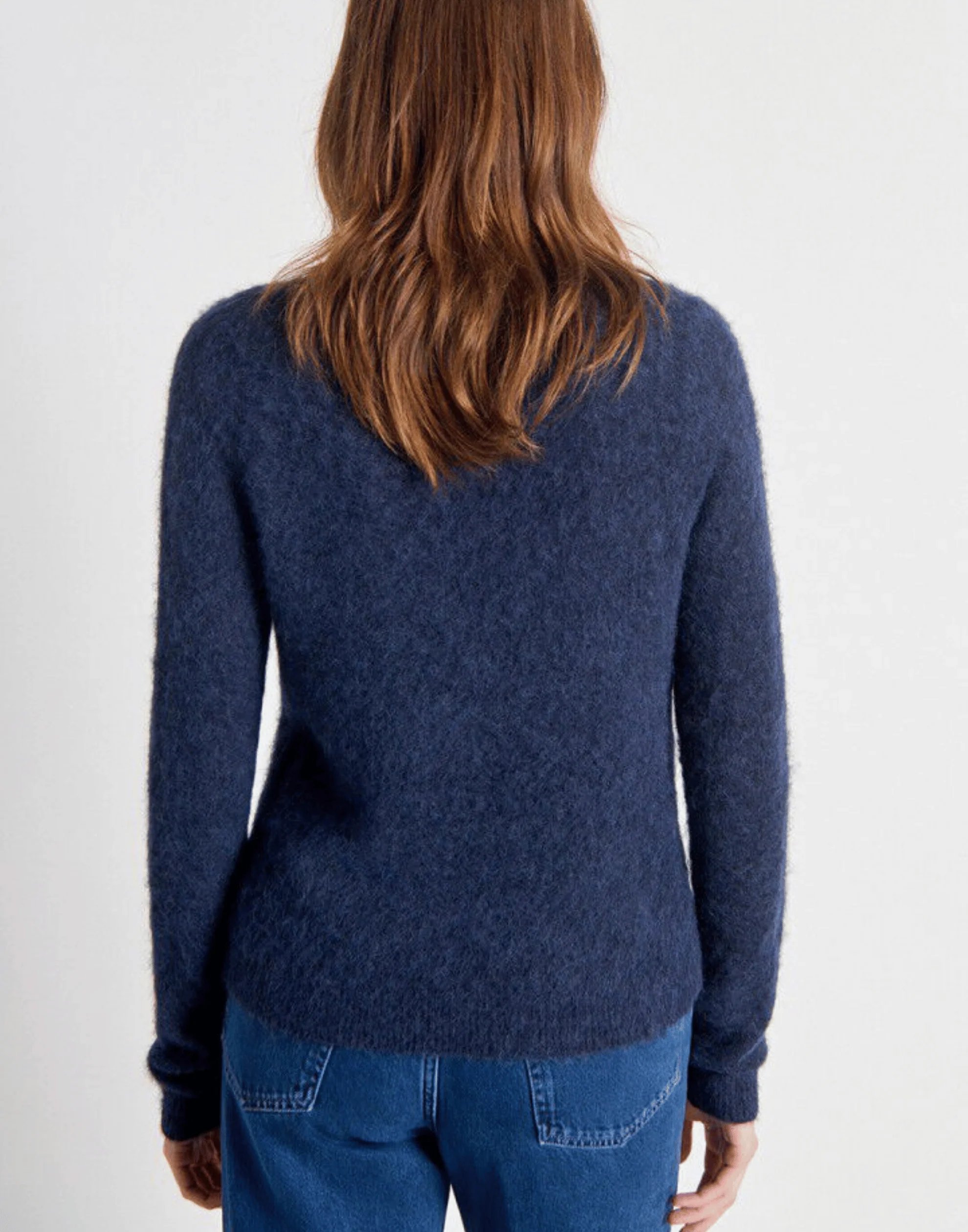 Navy Alpaca Blend Nenybay Pullover - Image 3