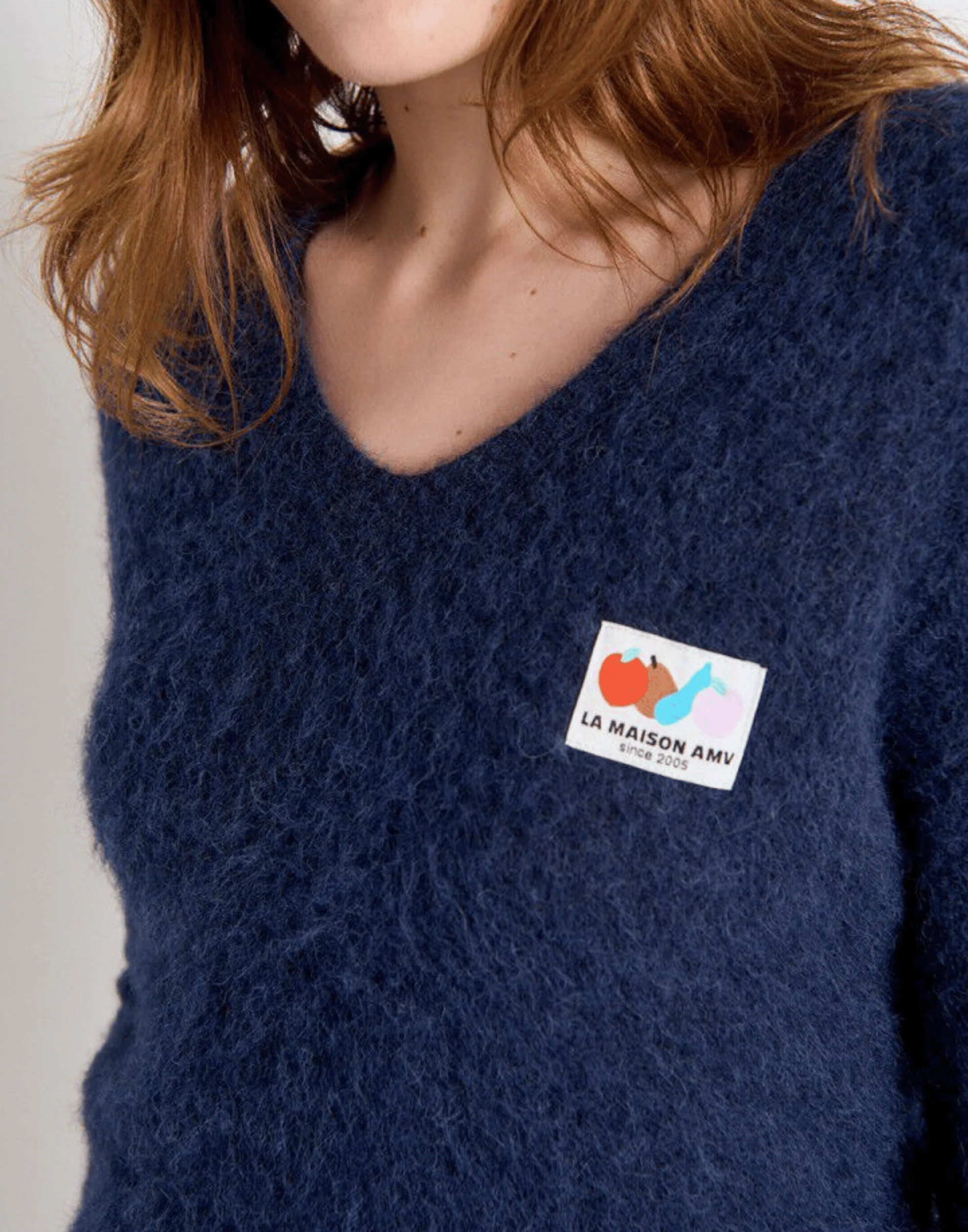 Navy Alpaca Blend Nenybay Pullover - Image 4