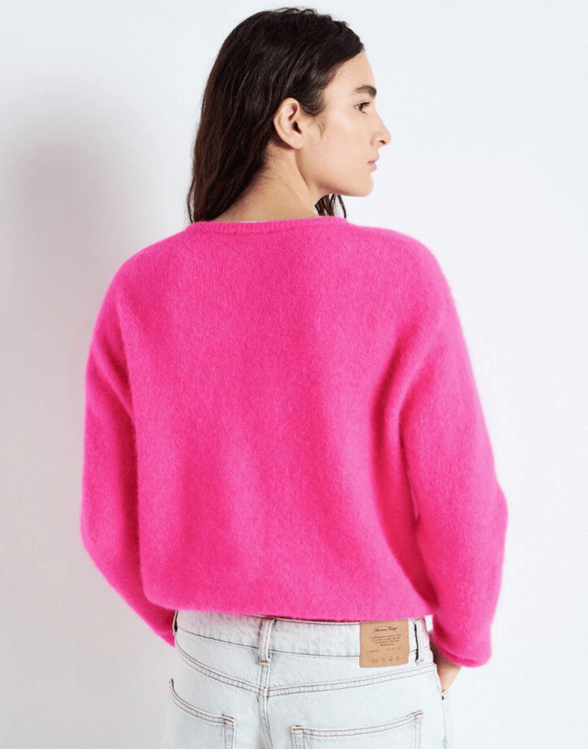 Pink Melange Wool & Alpaca Vitow Cardigan - Image 4