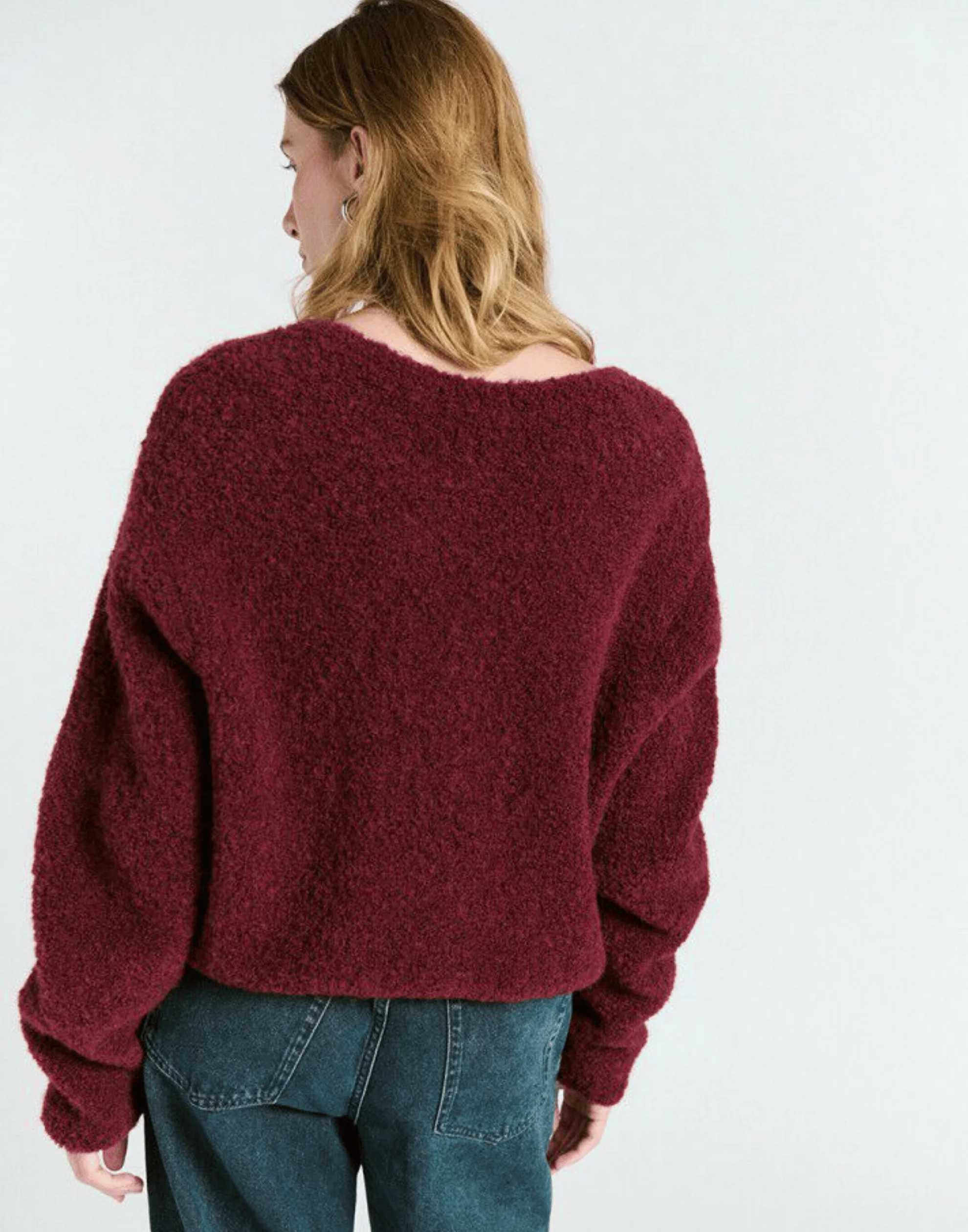 Pomegranate Wool Blend Zolly Cardigan - Image 4