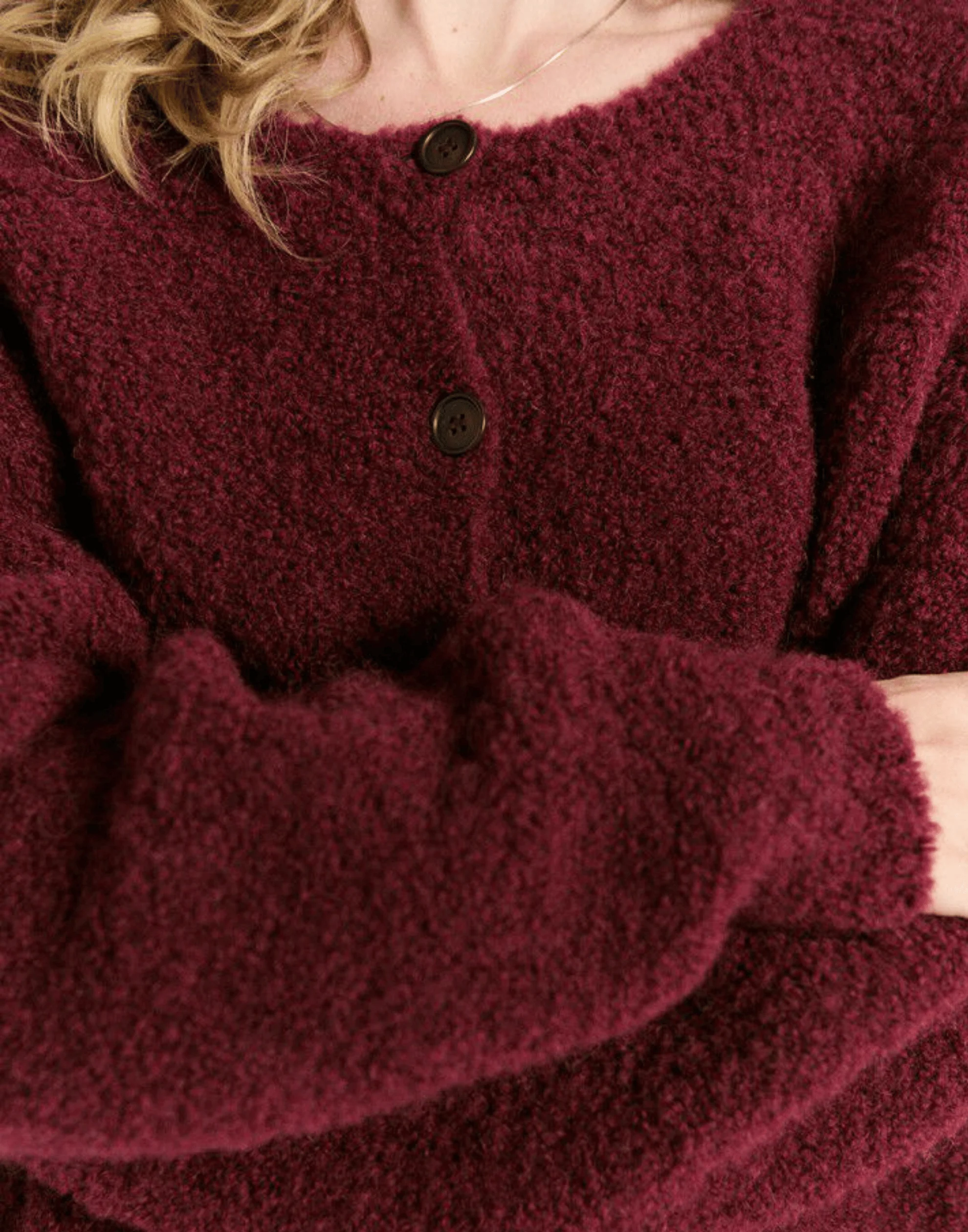 Pomegranate Wool Blend Zolly Cardigan - Image 5