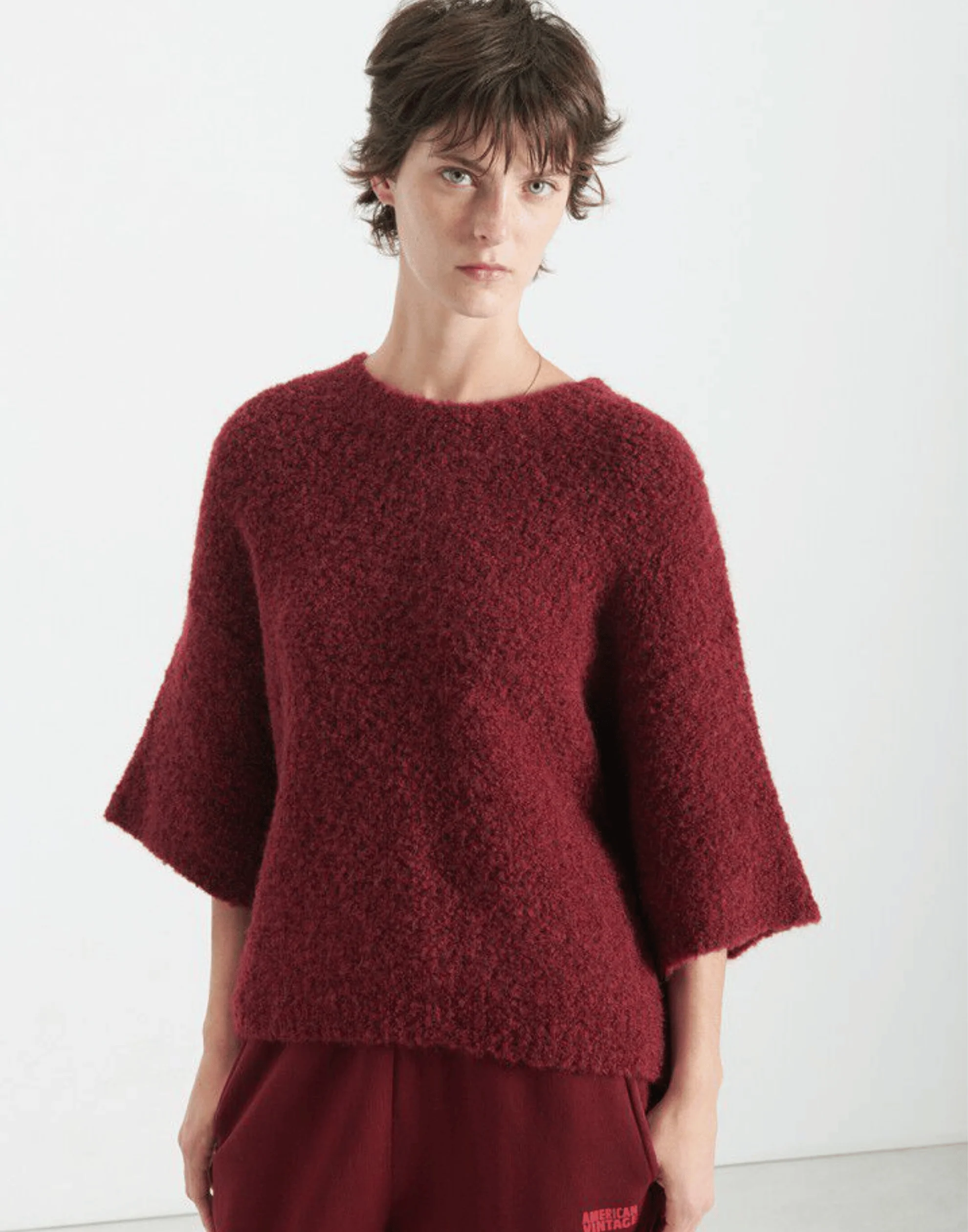 Pomegranate Wool Blend Zolly Pullover - Image 2