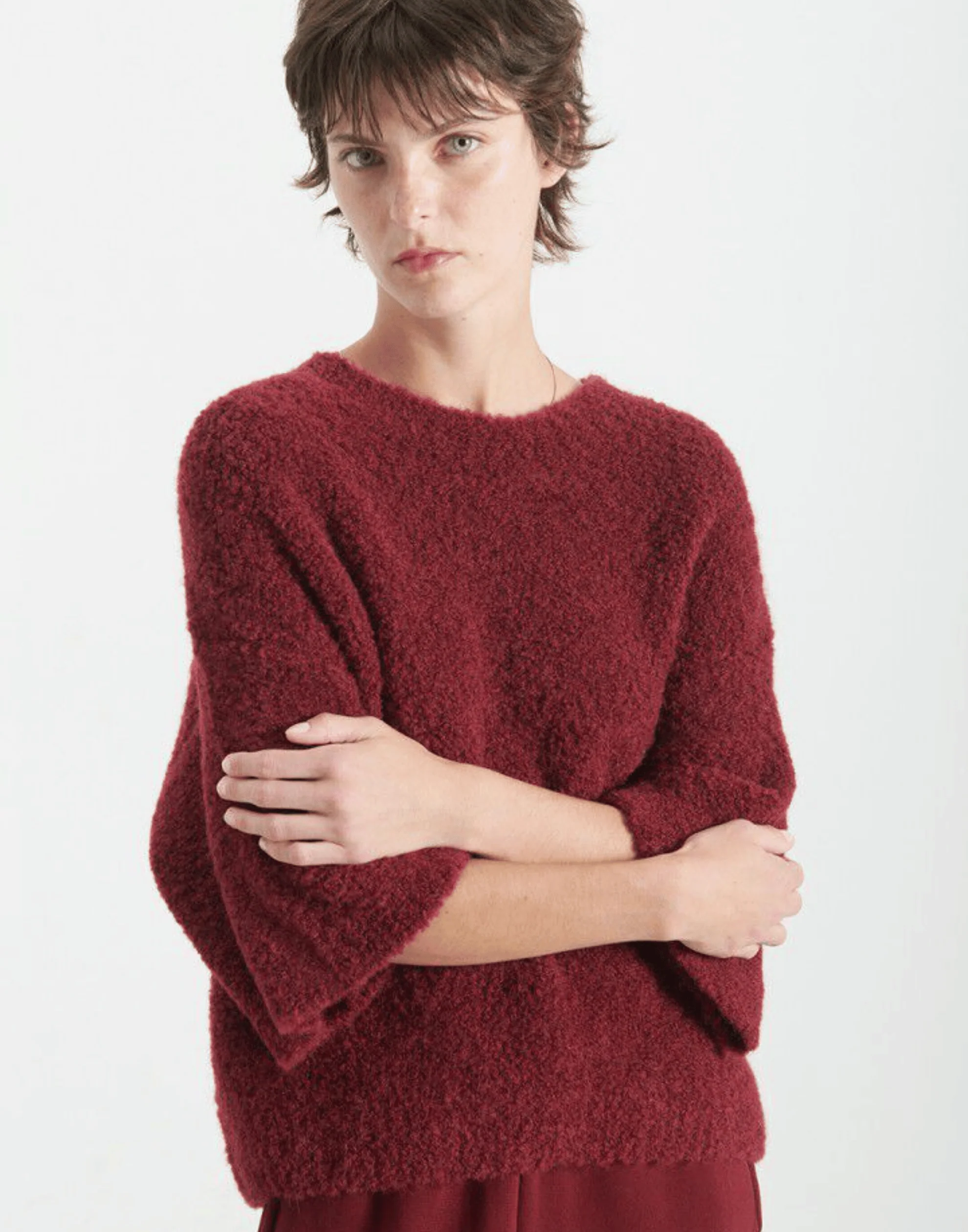 Pomegranate Wool Blend Zolly Pullover - Image 4