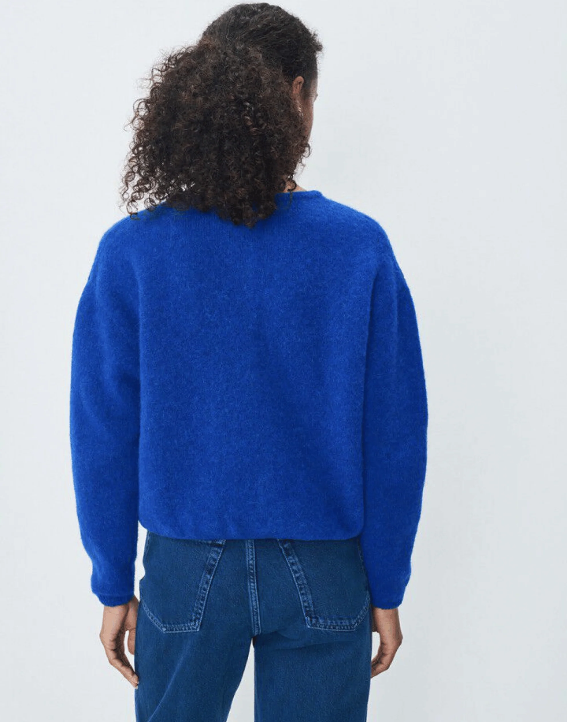 Royal Blue Wool & Alpaca Vitow Cardigan - Image 3