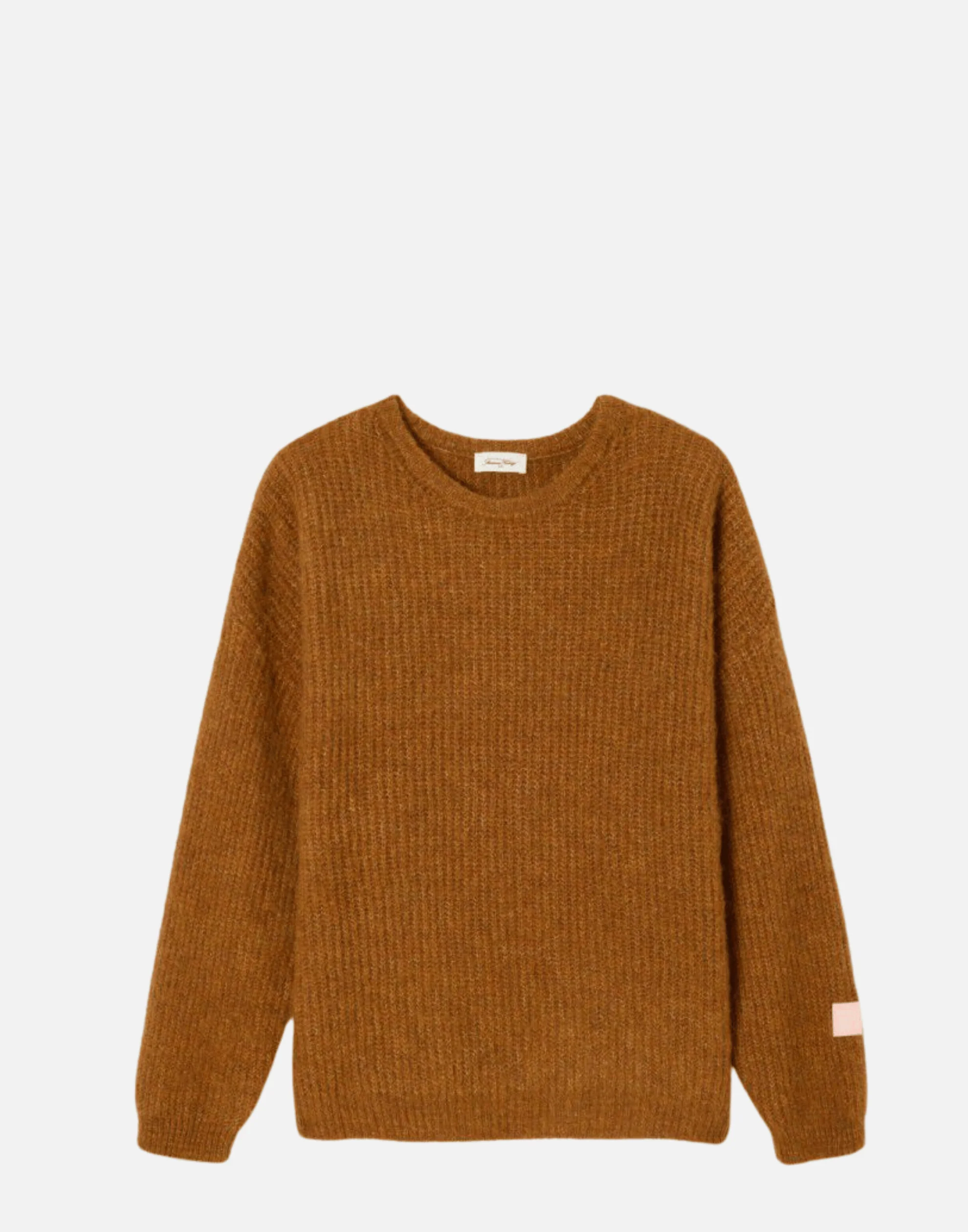 Squirrel Melange Wool Blend East Pullover