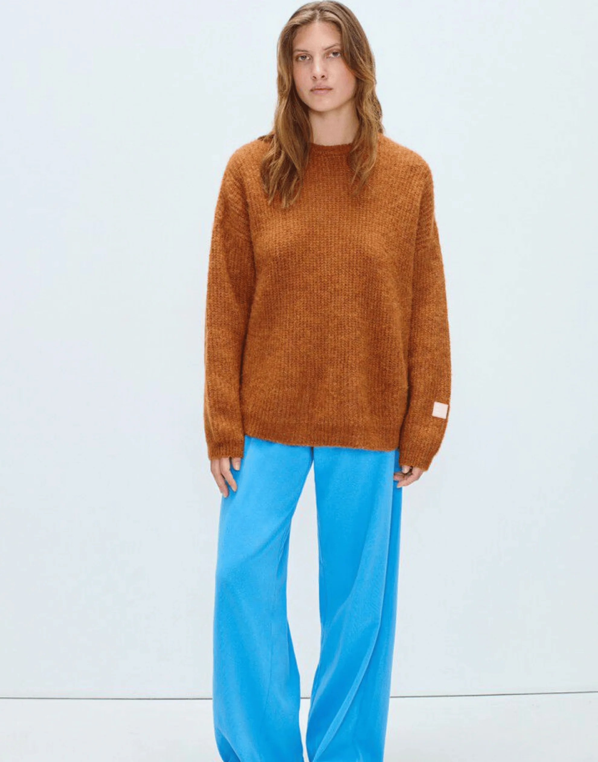 Squirrel Melange Wool Blend East Pullover - Image 5