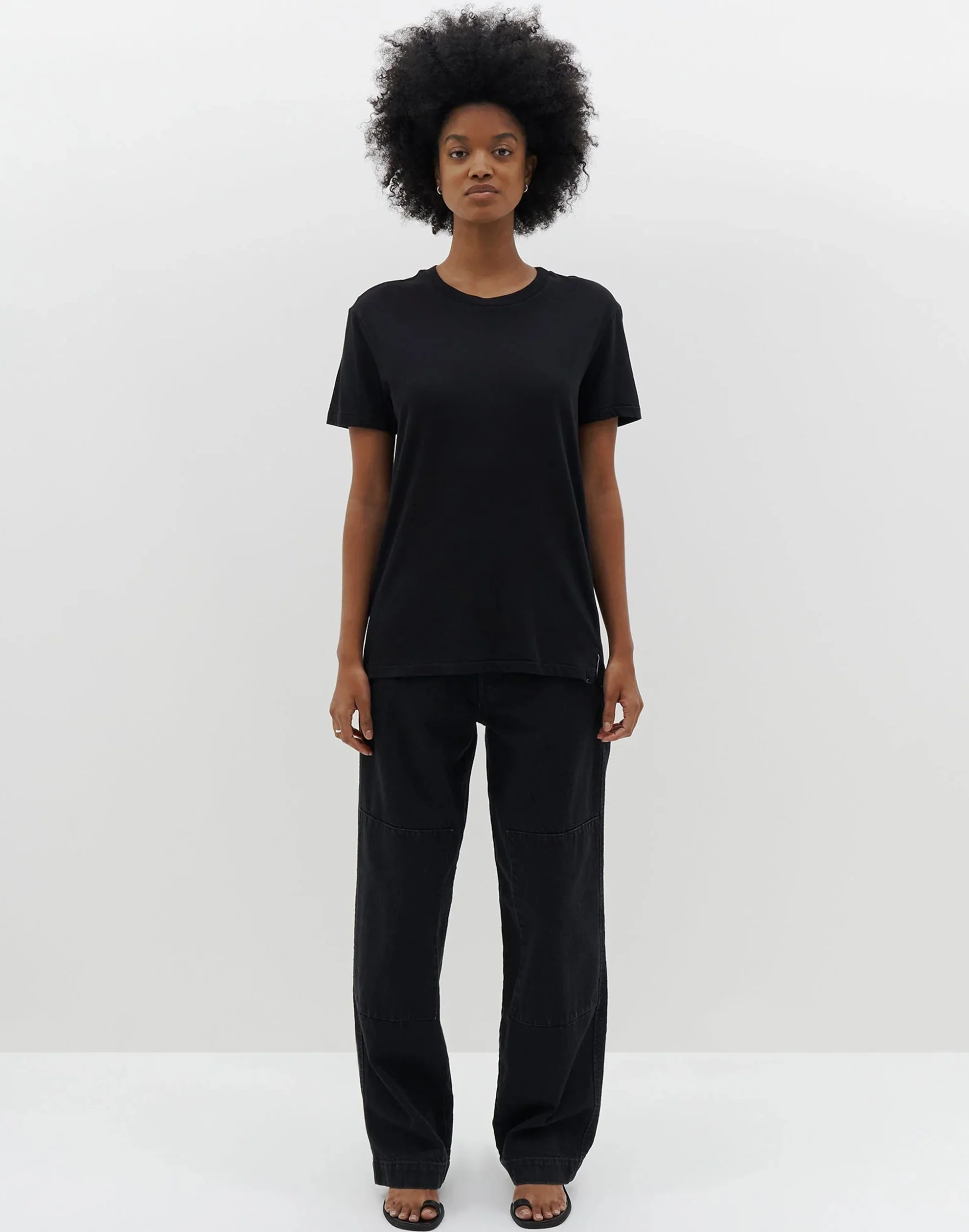 Black Cotton Classic T-Shirt - Image 3
