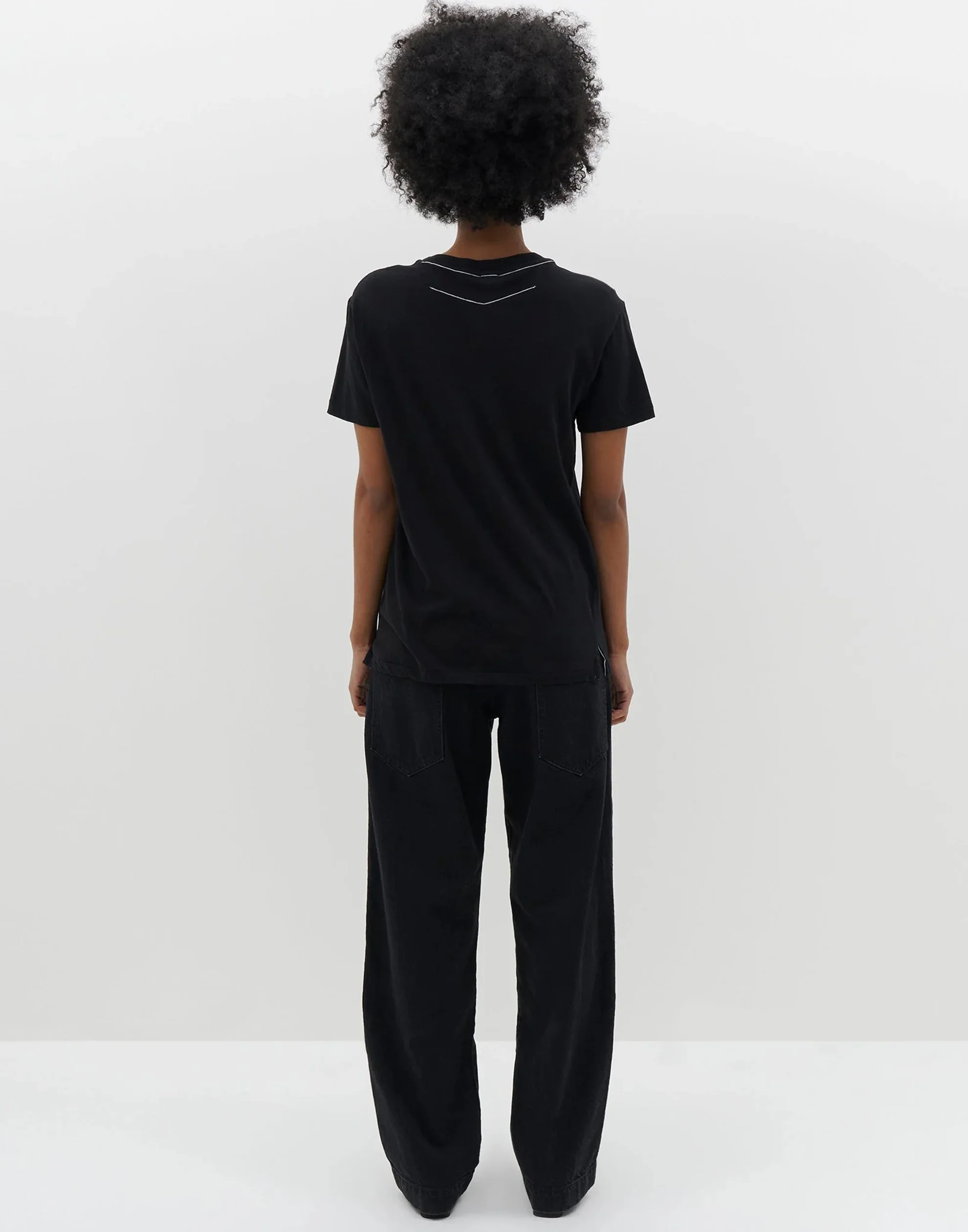 Black Cotton Classic T-Shirt - Image 5