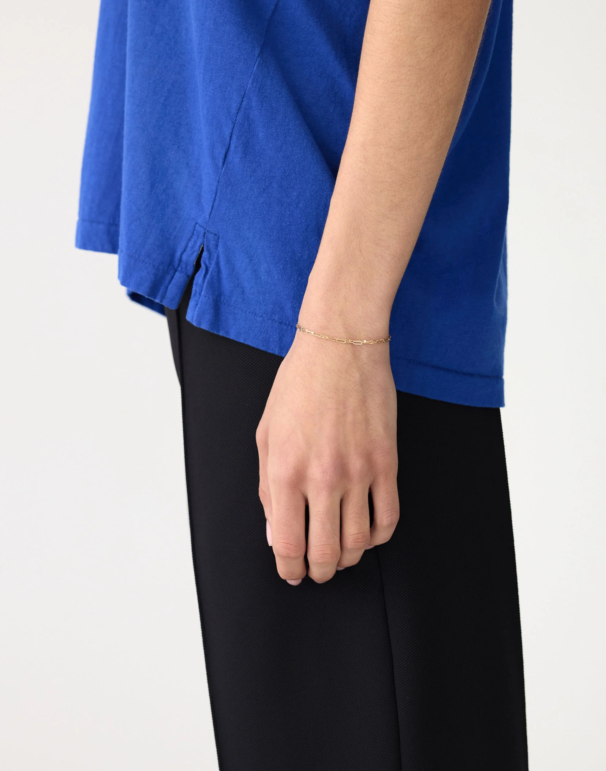 Cobalt Blue Cotton Fine Bind Scoop Neck Tank - Image 4