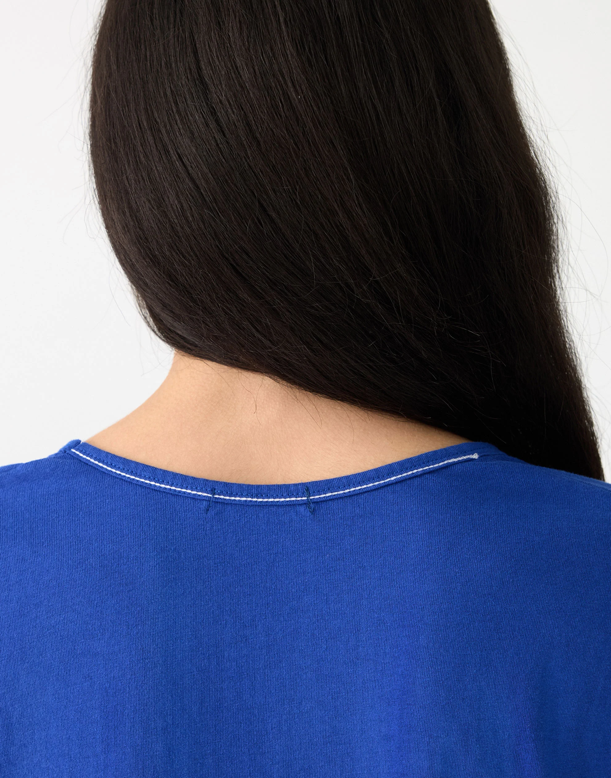 Cobalt Blue Cotton Fine Bind Scoop Neck Tank - Image 5