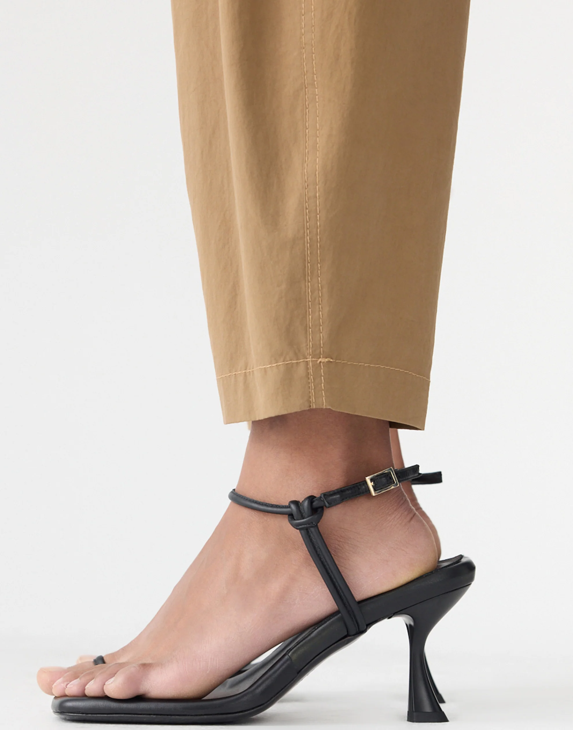 Dark Tan Crushed Cotton Summer Pants - Image 5
