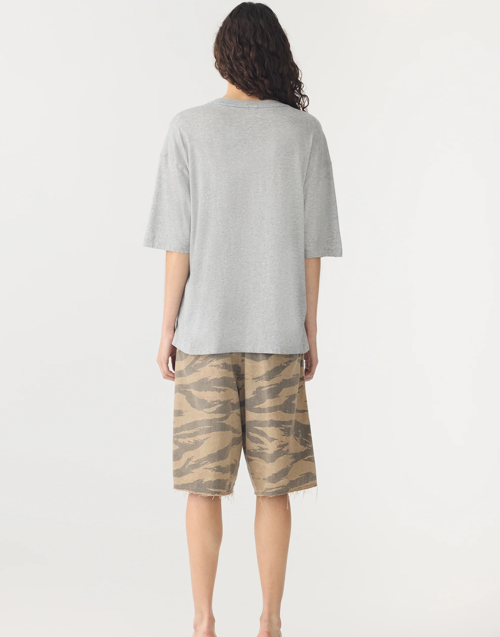 Grey & Cobalt Blue Cotton Slouch Dot T-Shirt - Image 6