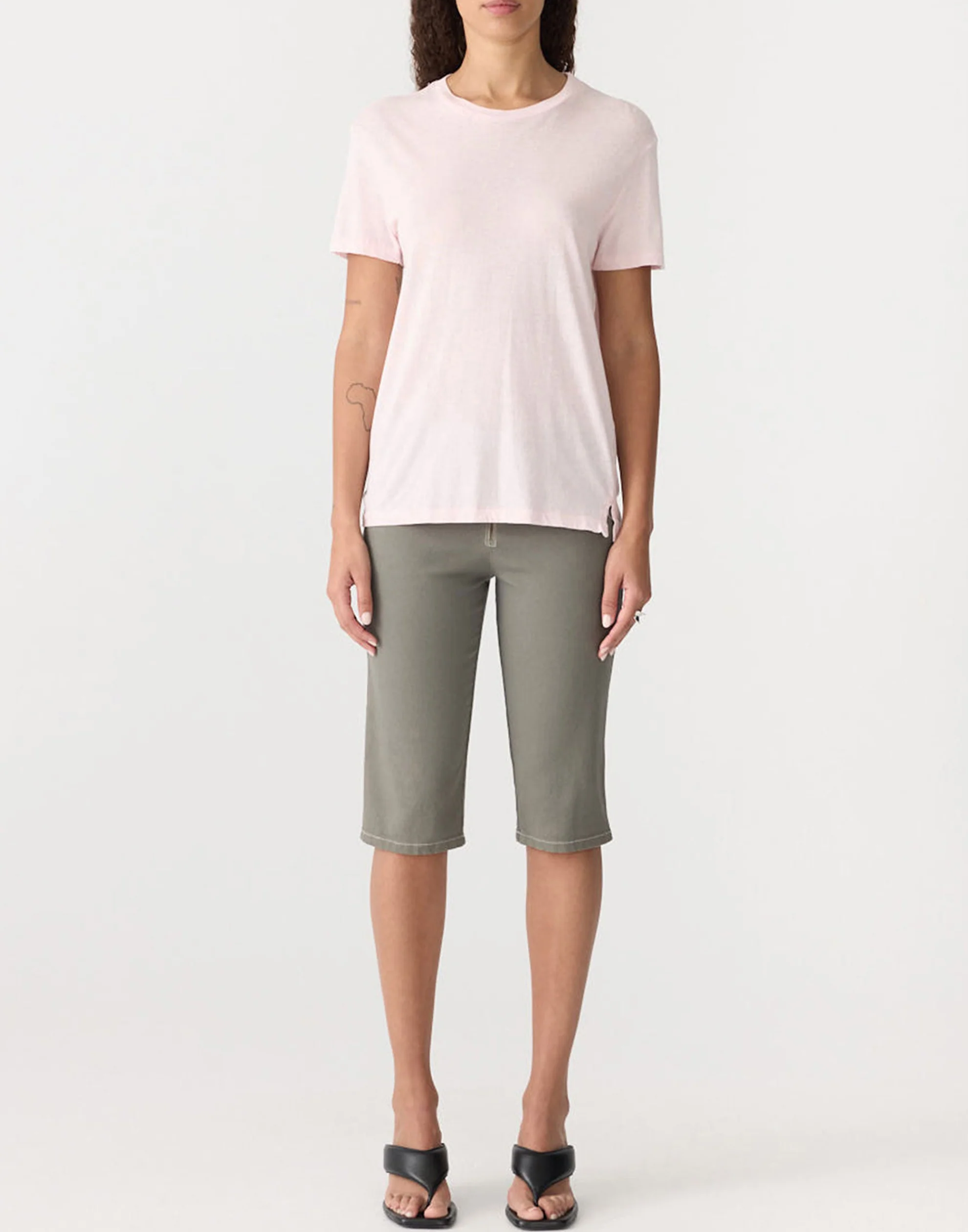 Powder Pink Cotton Classic T-Shirt - Image 2