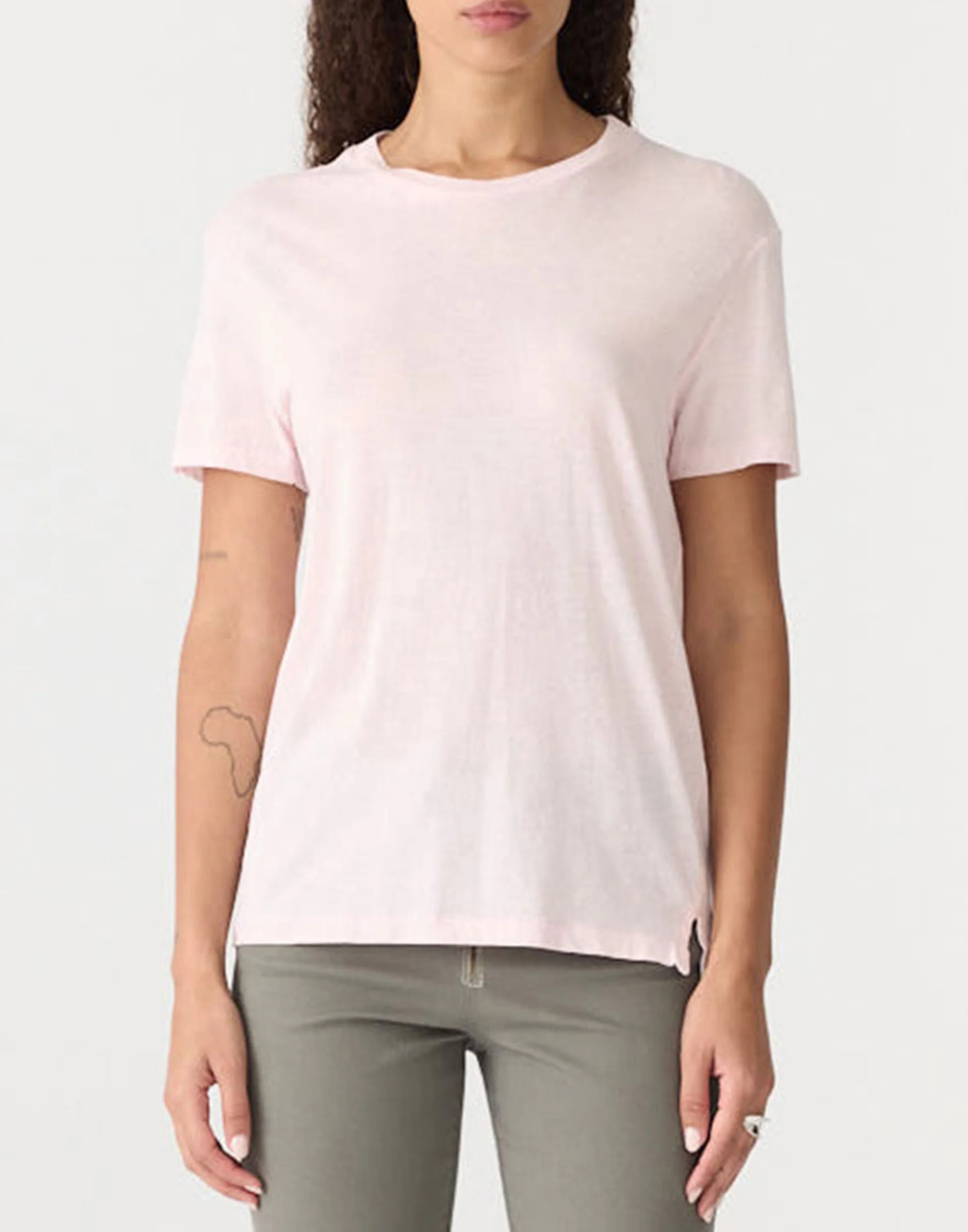 Powder Pink Cotton Classic T-Shirt - Image 3