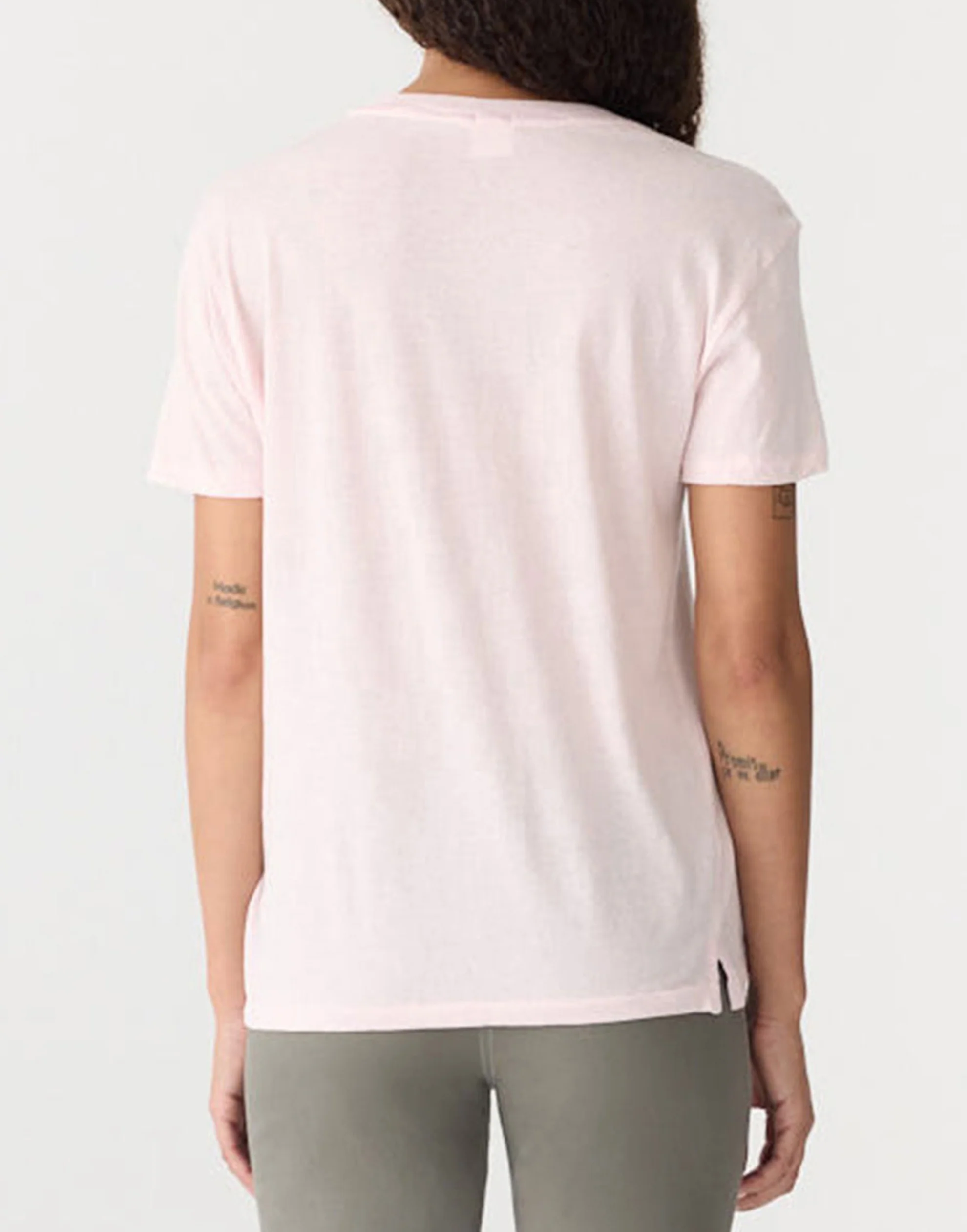 Powder Pink Cotton Classic T-Shirt - Image 4