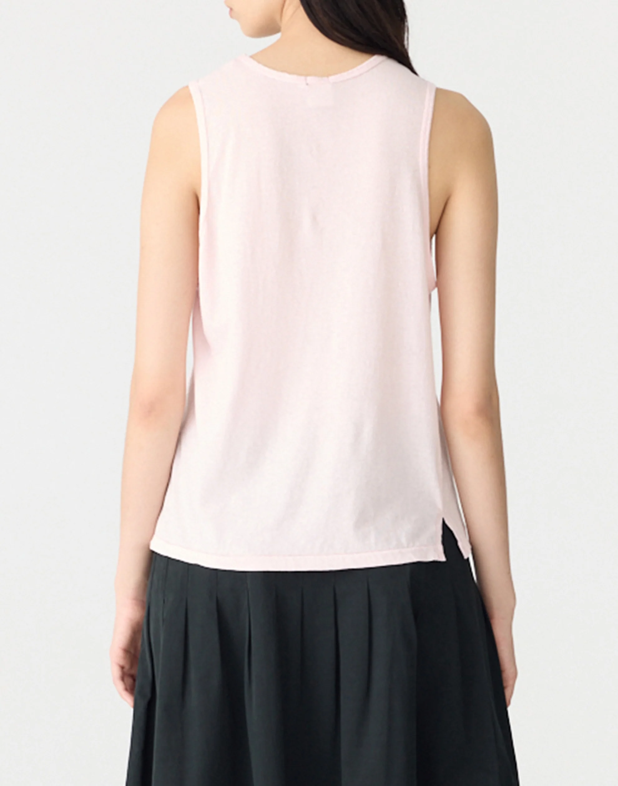 Powder Pink Cotton Fine Bind Athletic Tank - Image 3